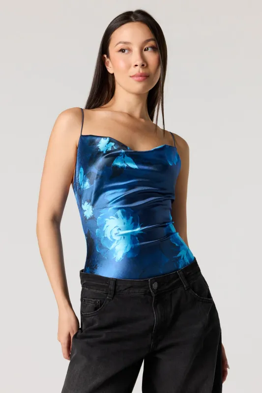 Satin Cowl Neck Bodysuit sold by Urban Planet