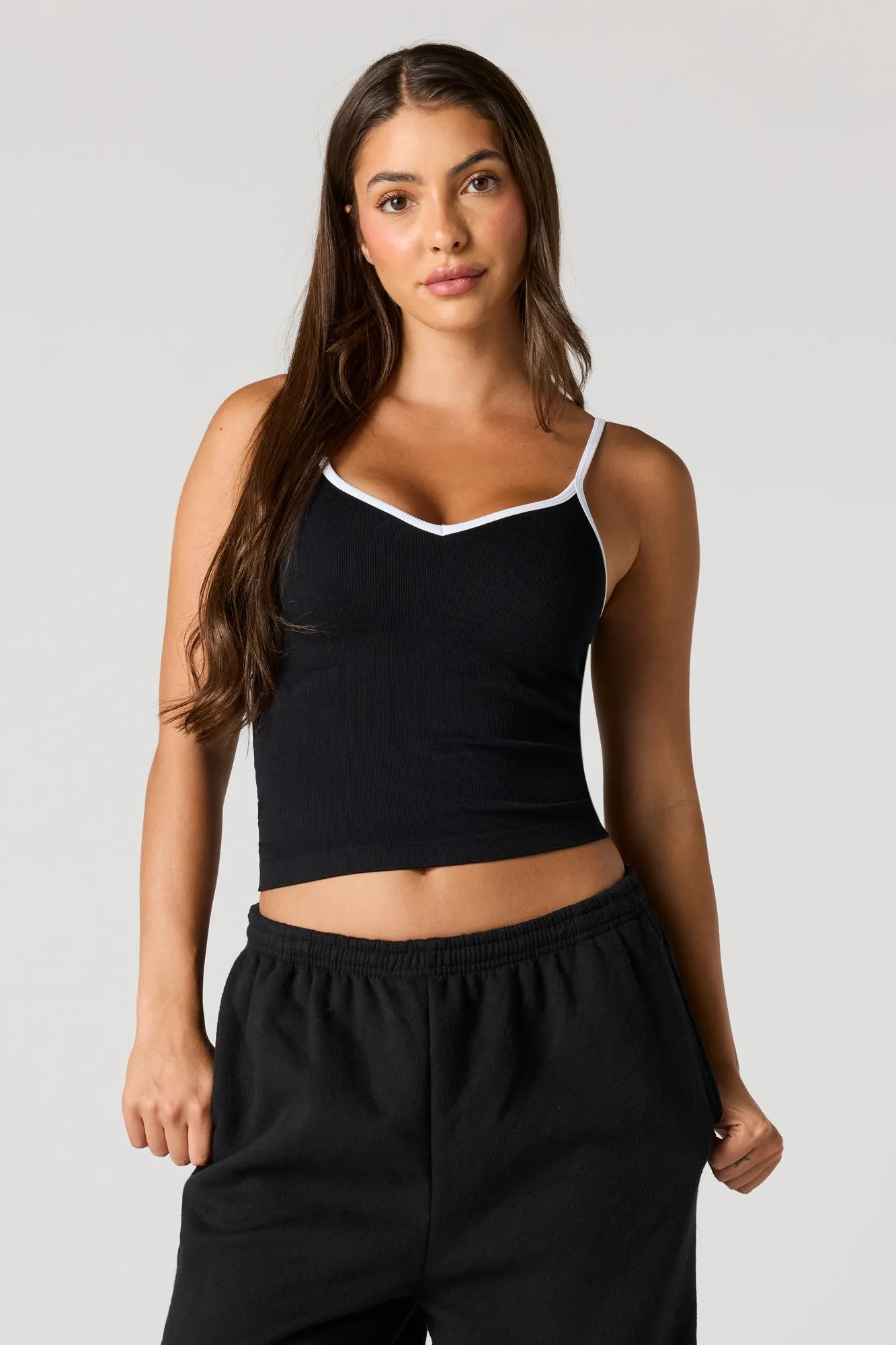 Seamless Ribbed Braless Tank sold by Urban Planet product image thumbnail 5