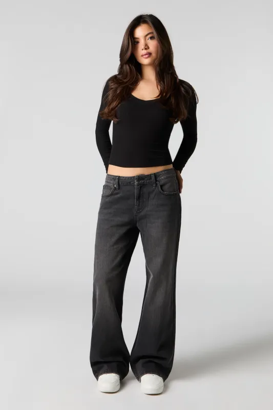 Low Rise Baggy Black Jean sold by Urban Planet