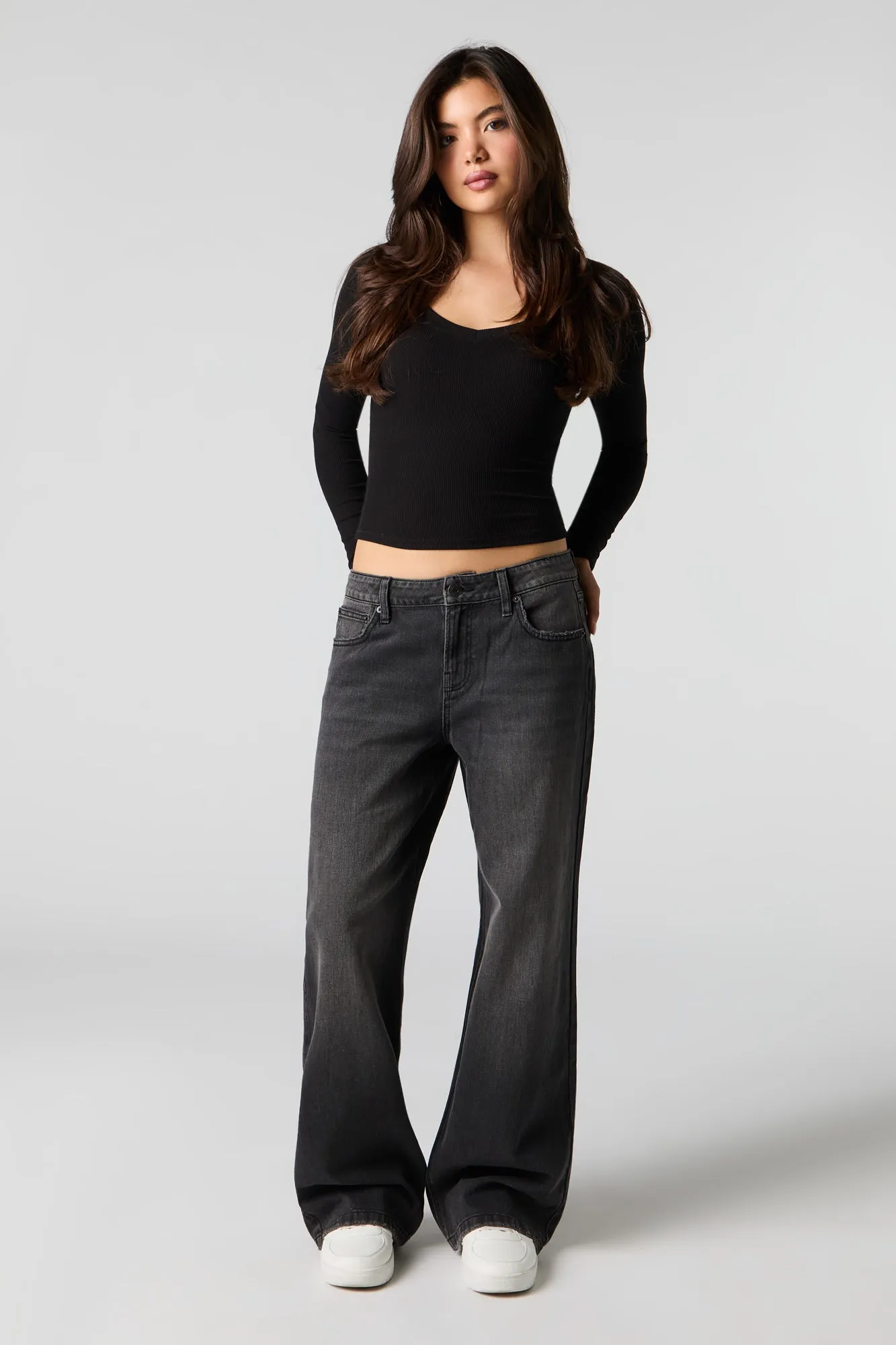 Low Rise Baggy Black Jean sold by Urban Planet