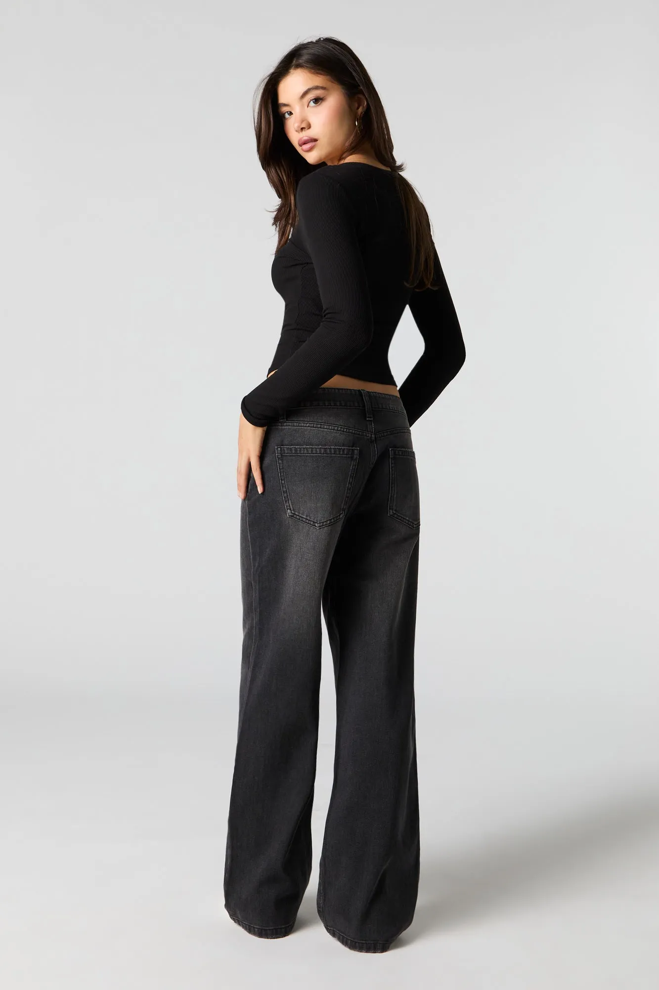 Low Rise Baggy Black Jean sold by Urban Planet product image thumbnail 3