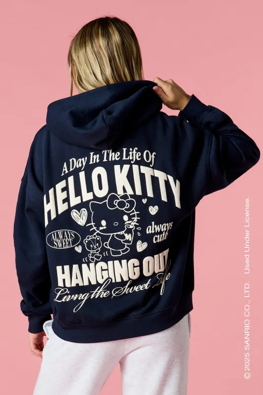 Hello Kitty® Embroidered Fleece Hoodie sold by Urban Planet