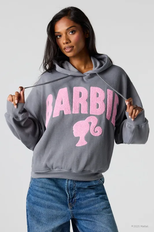 Barbie™ Chenille Embroidered Fleece Hoodie sold by Urban Planet