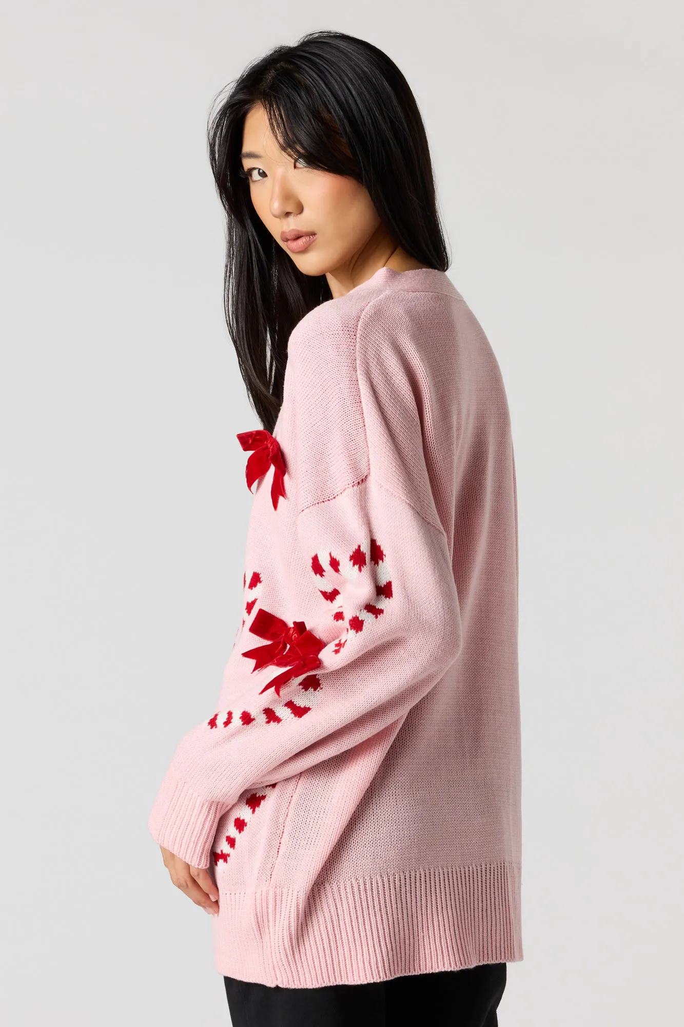 Candy Cane Christmas Cardigan sold by Urban Planet product image thumbnail 2