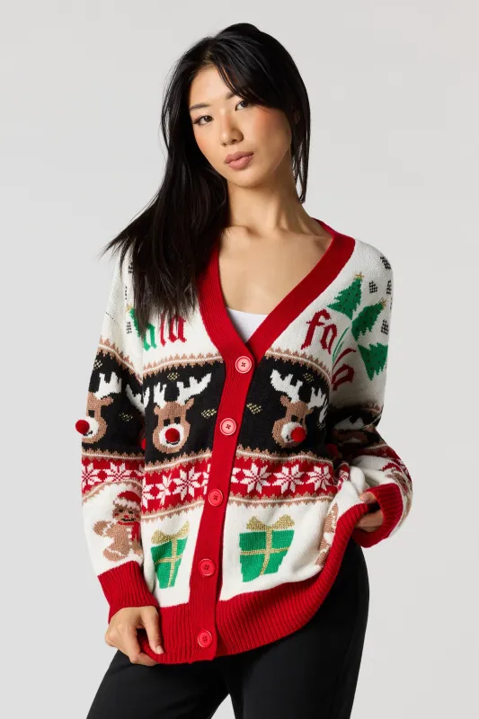 Fair Isle Ugly Christmas Cardigan sold by Urban Planet