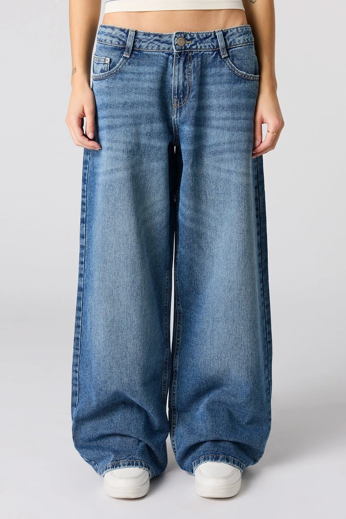 Low Rise Super Baggy Dark Jean sold by Urban Planet product image thumbnail 2