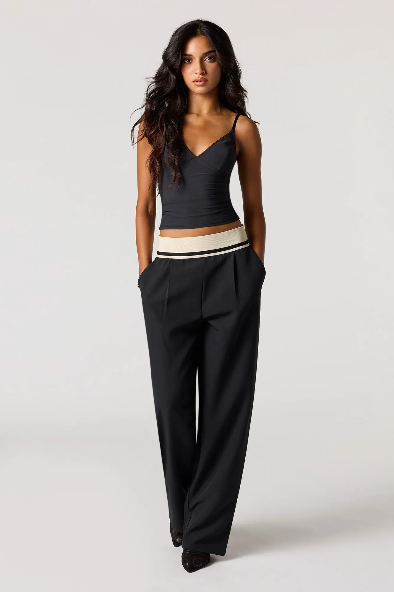 Contrast Flowy Dressy Pant sold by Urban Planet product image thumbnail 5