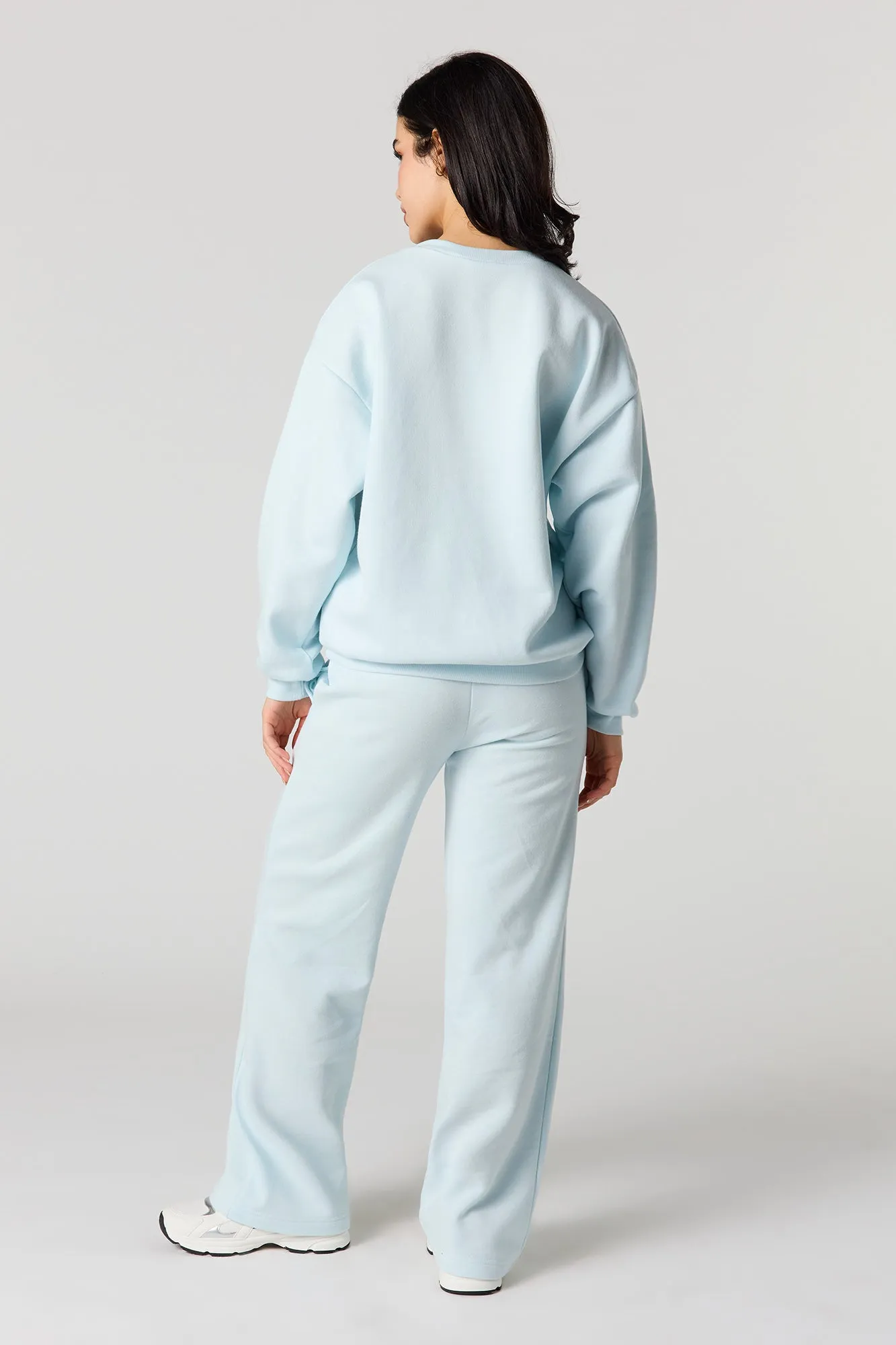 Solid Fleece Straight Leg Sweatpant sold by Urban Planet product image thumbnail 3