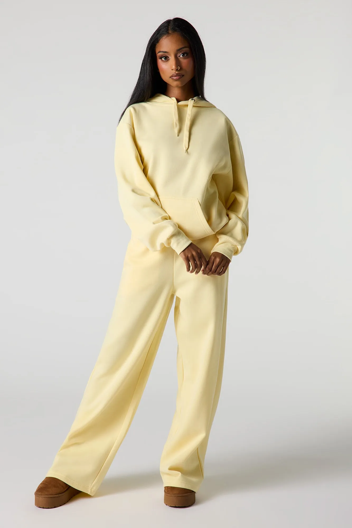 Wide Leg Fleece Sweatpant sold by Urban Planet