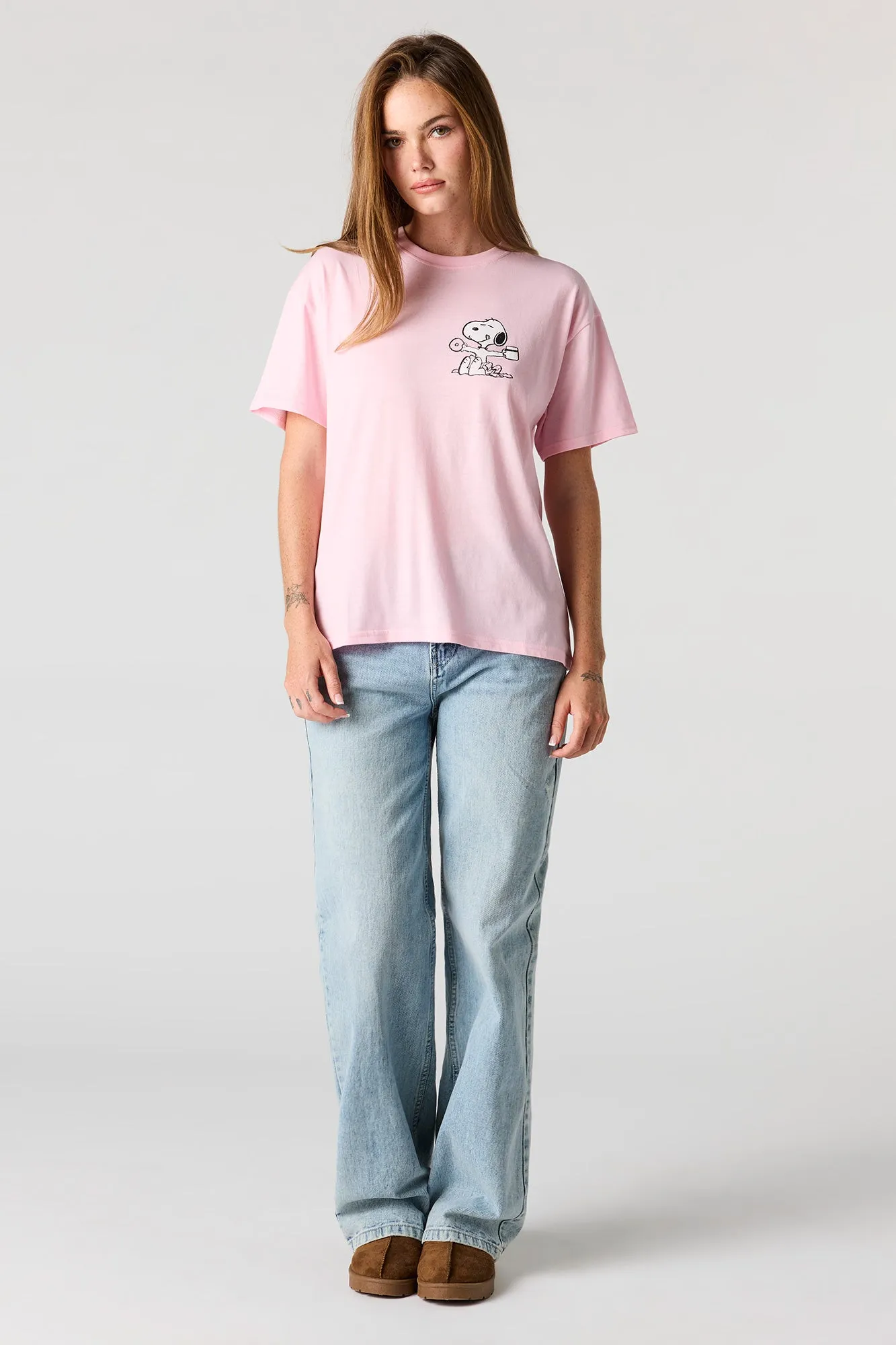 Peanuts Snoopy Graphic Boyfriend T-Shirt sold by Urban Planet product image thumbnail 3