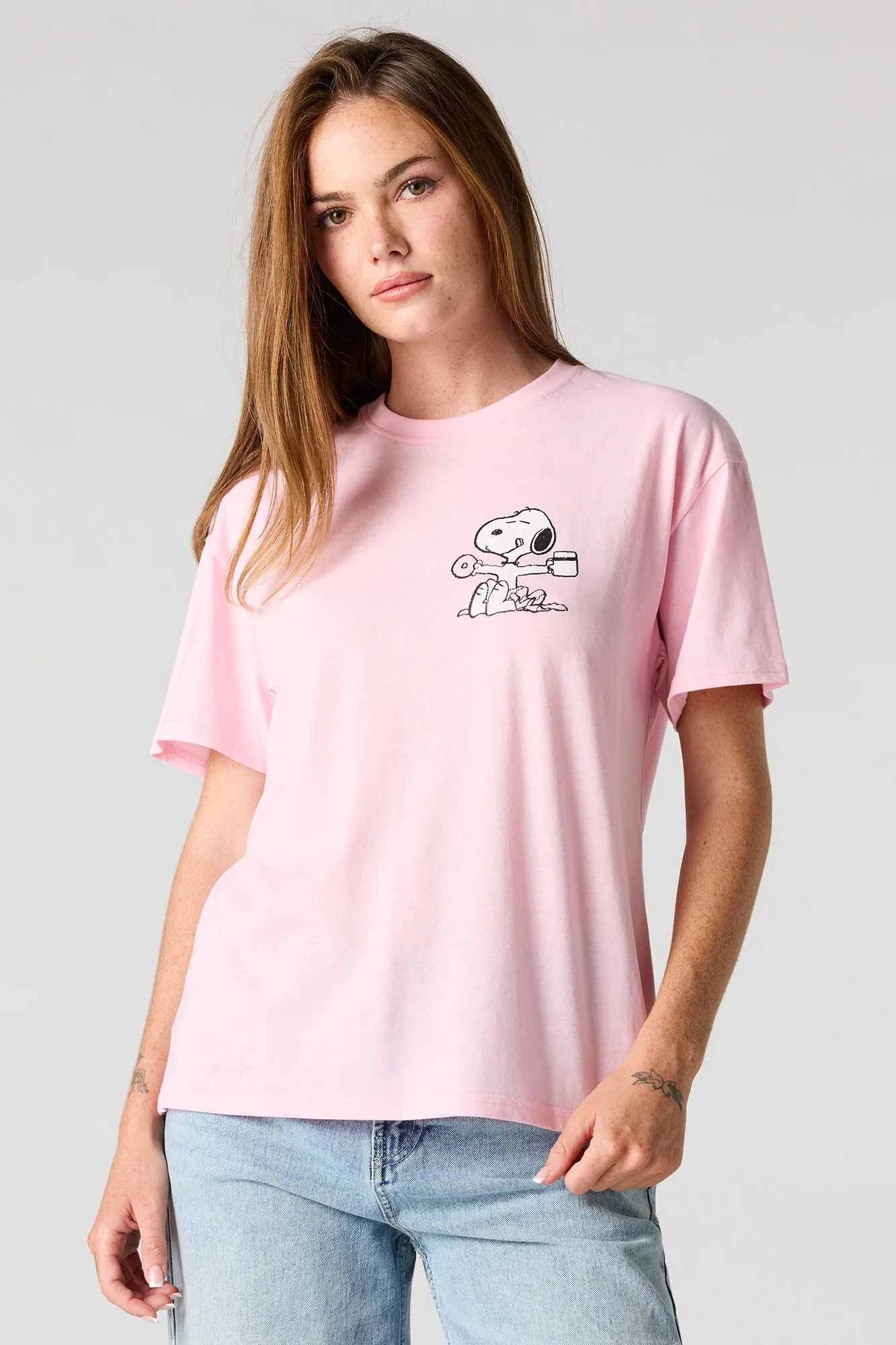 Peanuts Snoopy Graphic Boyfriend T-Shirt sold by Urban Planet product image thumbnail 2