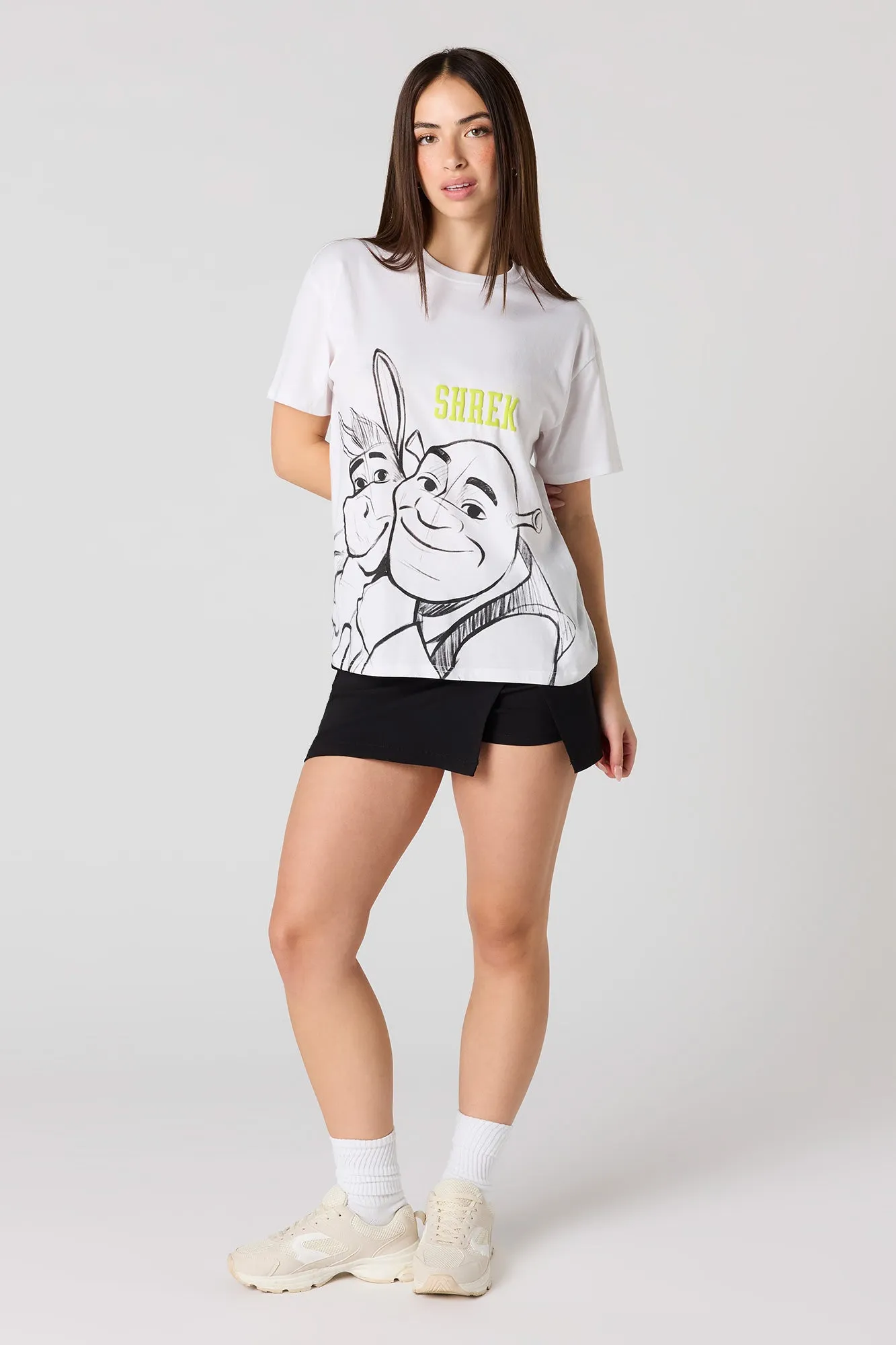 Shrek Puff Print Boyfriend T-Shirt sold by Urban Planet product image thumbnail 3