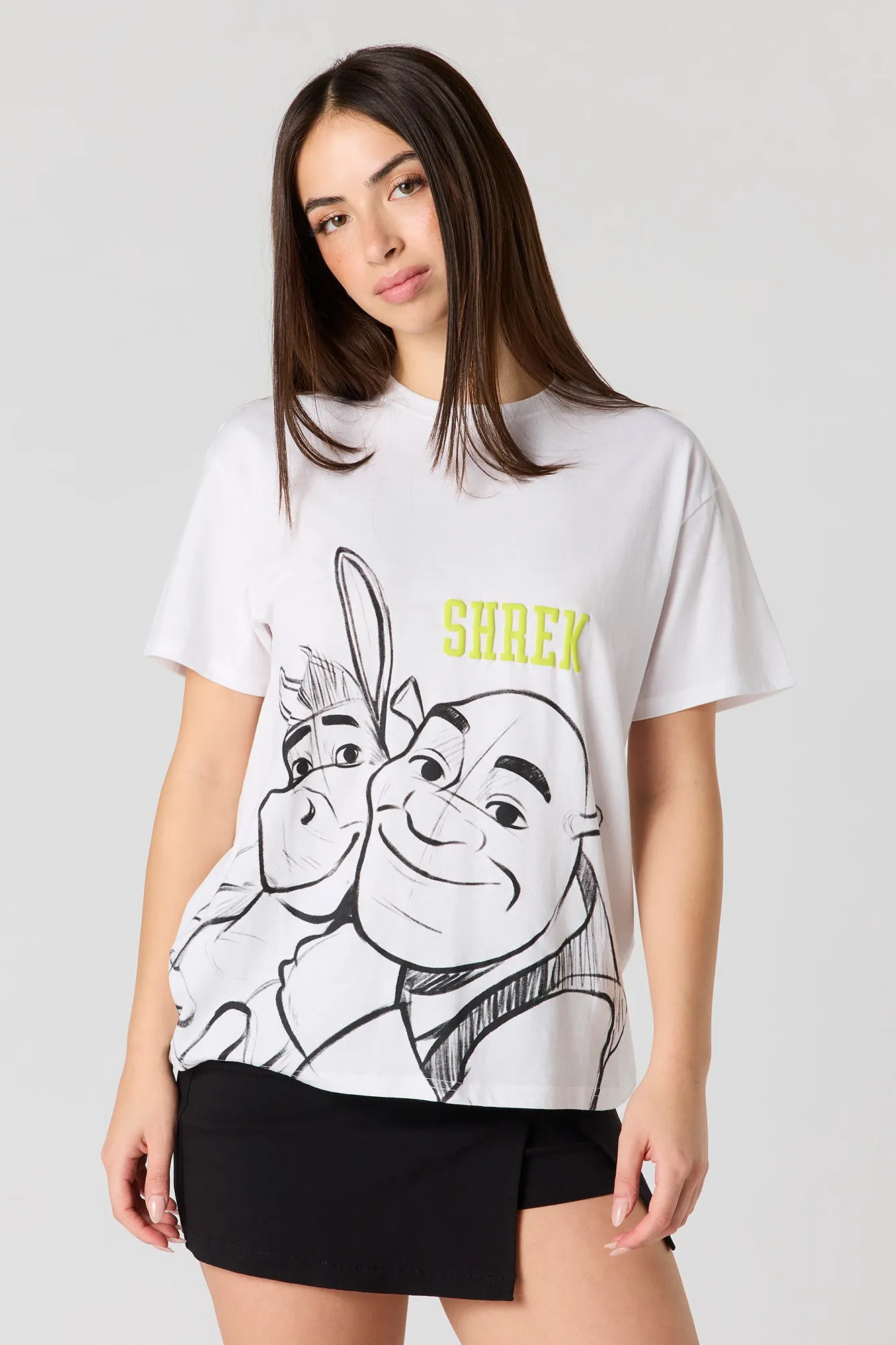 Shrek Puff Print Boyfriend T-Shirt sold by Urban Planet