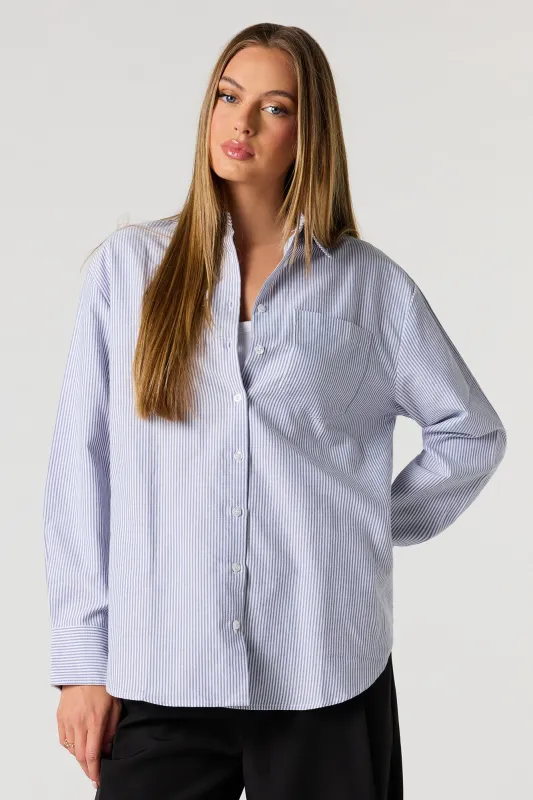 Oversized Button-Up Collared Top sold by Urban Planet