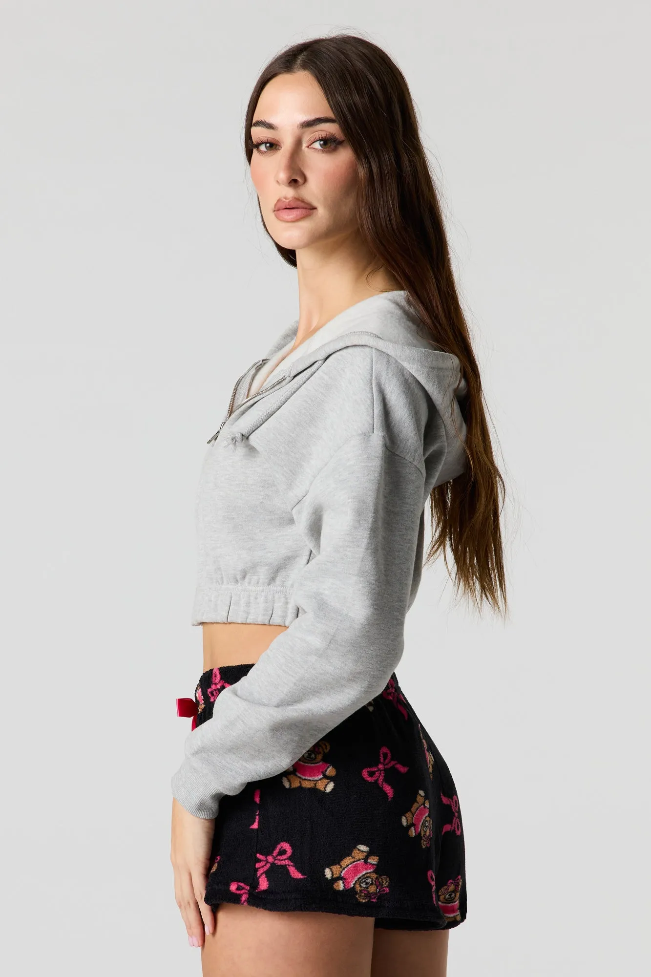 Printed Plush Pajama Short sold by Urban Planet product image thumbnail 5