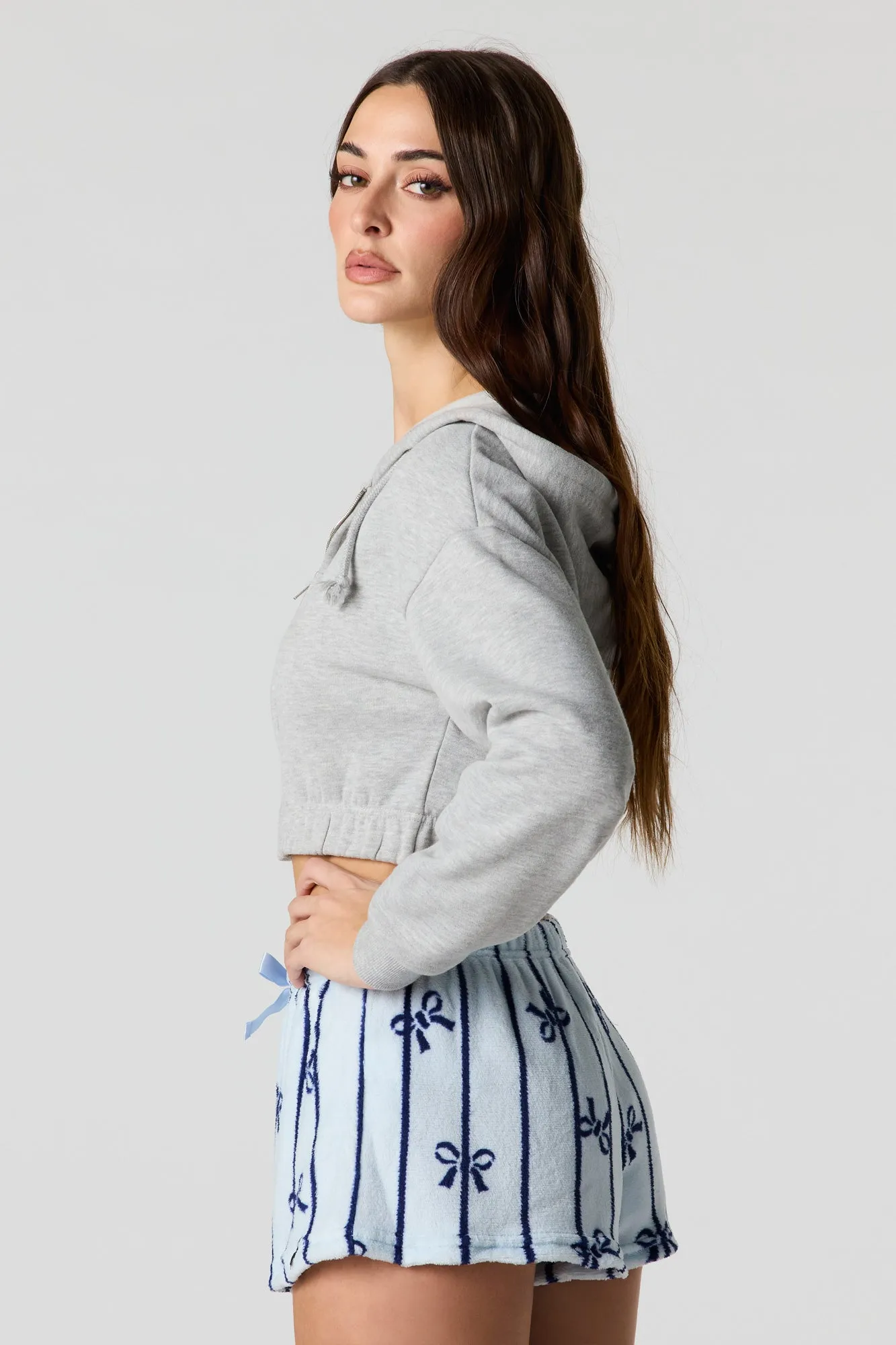 Printed Plush Pajama Short sold by Urban Planet product image thumbnail 2