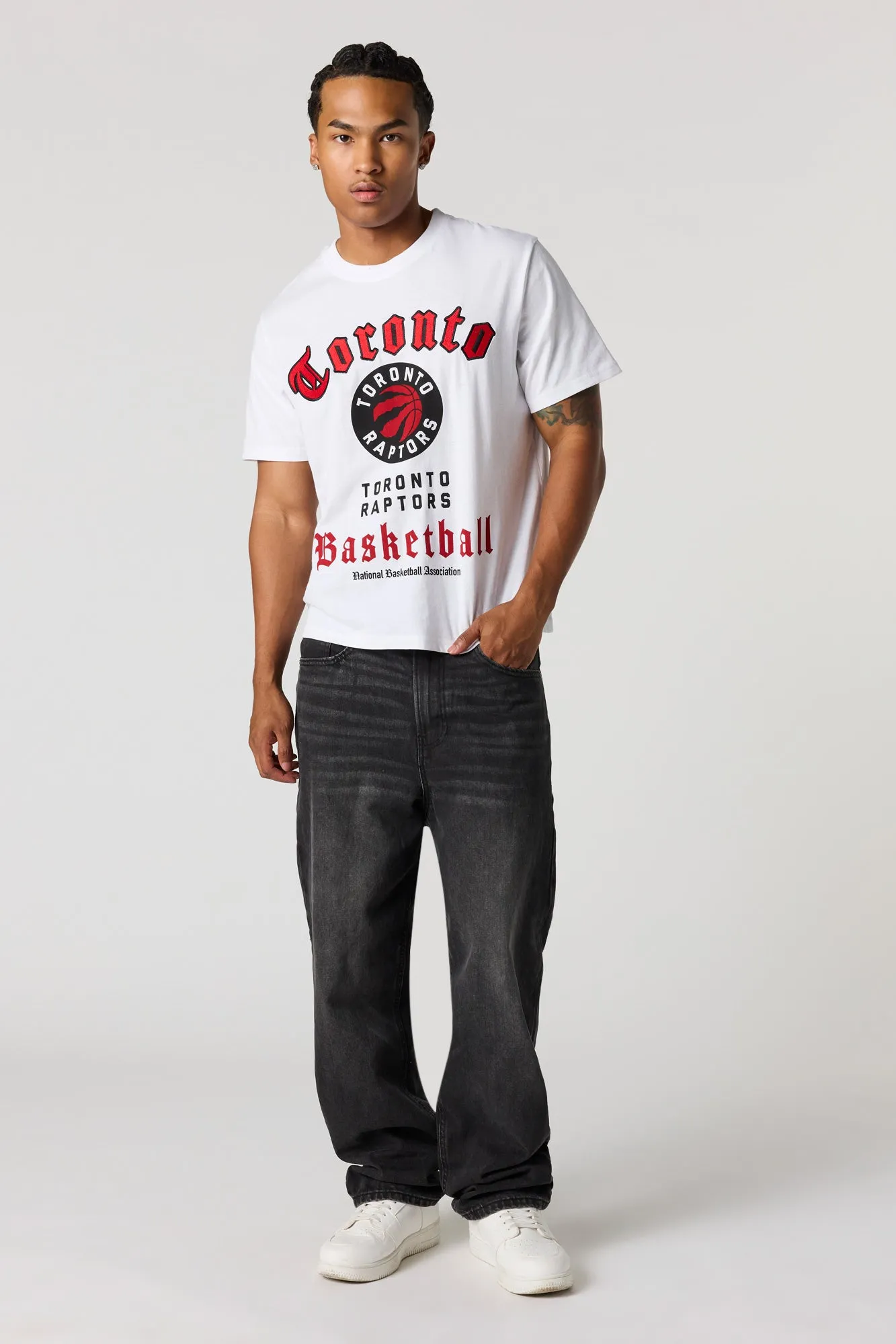 Toronto Raptors Embroidered Graphic T-Shirt sold by Urban Planet product image thumbnail 3