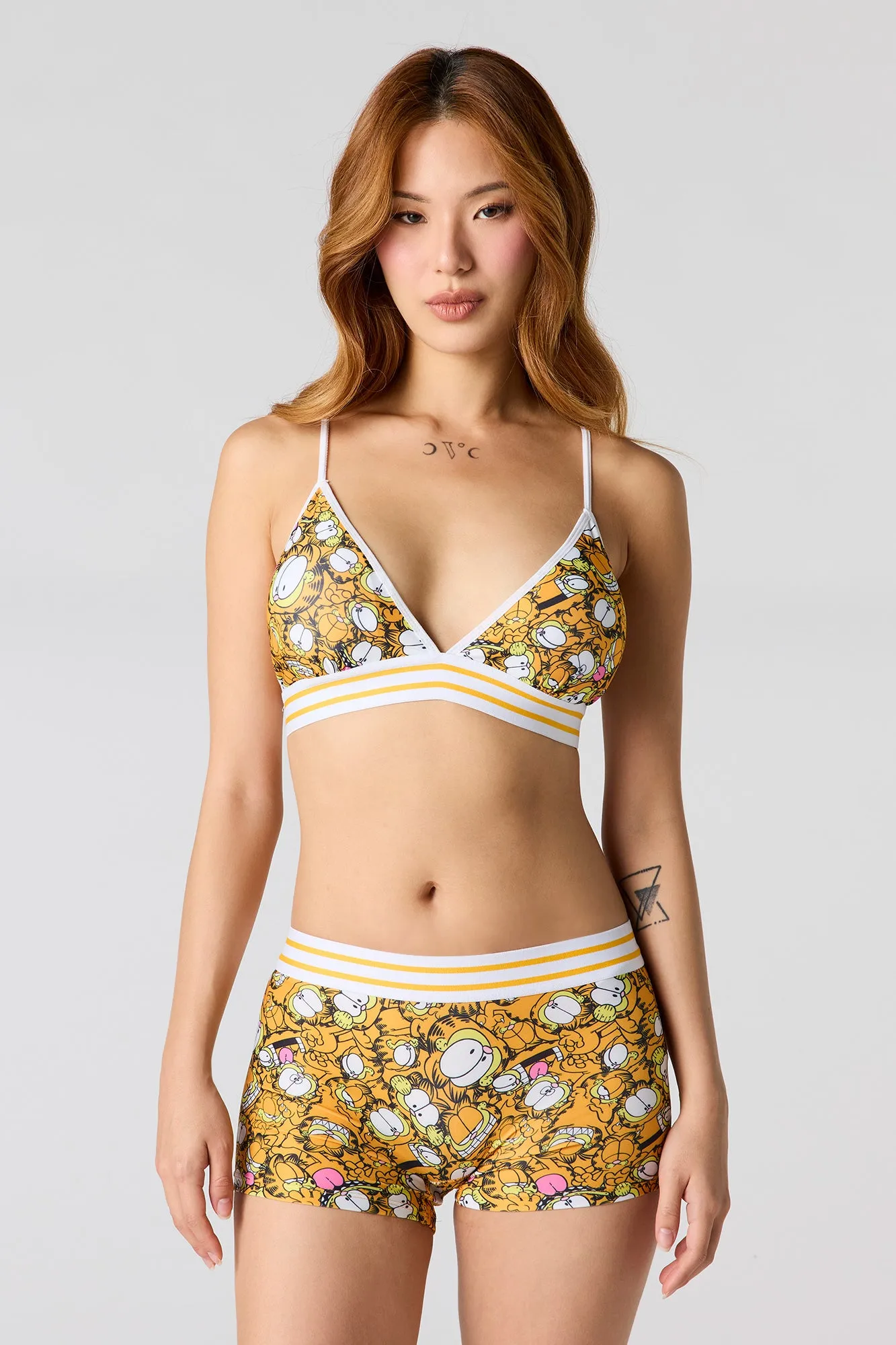 Garfield Triangle Bra & Boy Short Set sold by Urban Planet