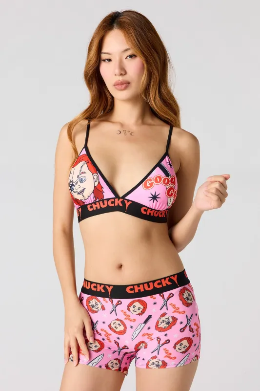 Chucky Triangle Bra & Boy Short Set sold by Urban Planet