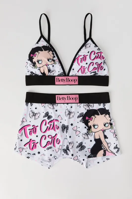 Betty Boop Triangle Bra & Boy Short Set sold by Urban Planet