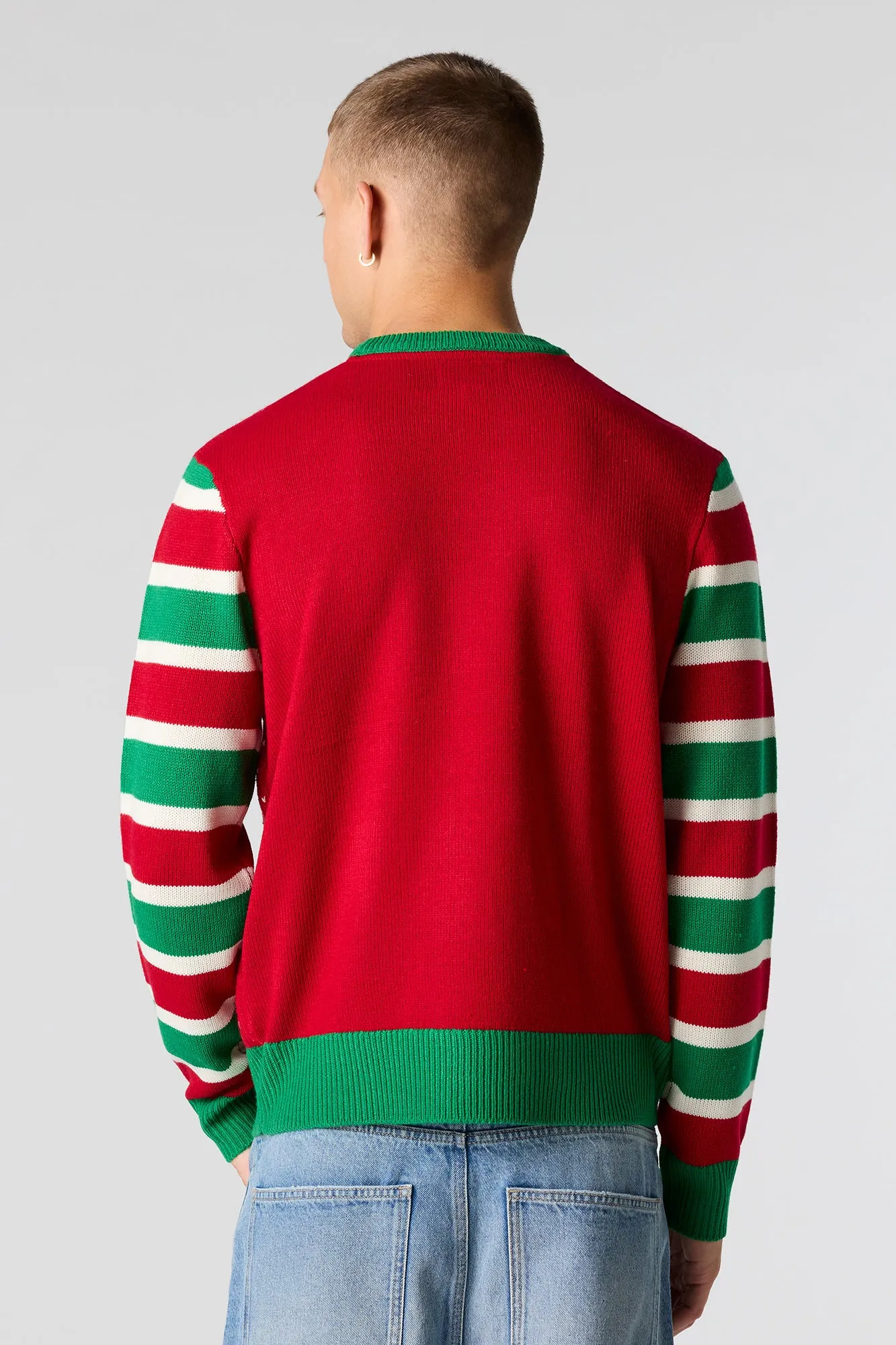 Get Lit Jacquard Knit Light-Up Christmas Sweater sold by Urban Planet product image thumbnail 2