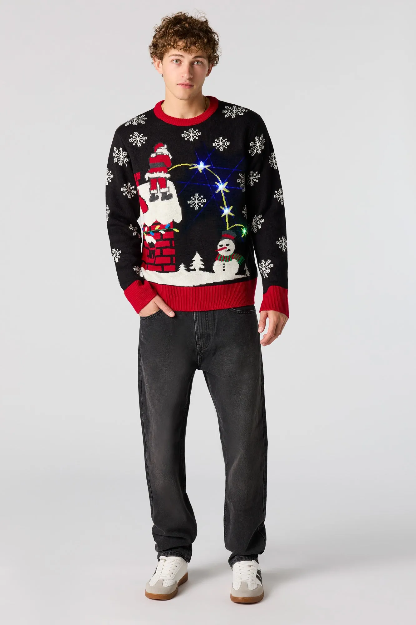 Bad Santa Light-Up Christmas Sweater sold by Urban Planet product image thumbnail 3