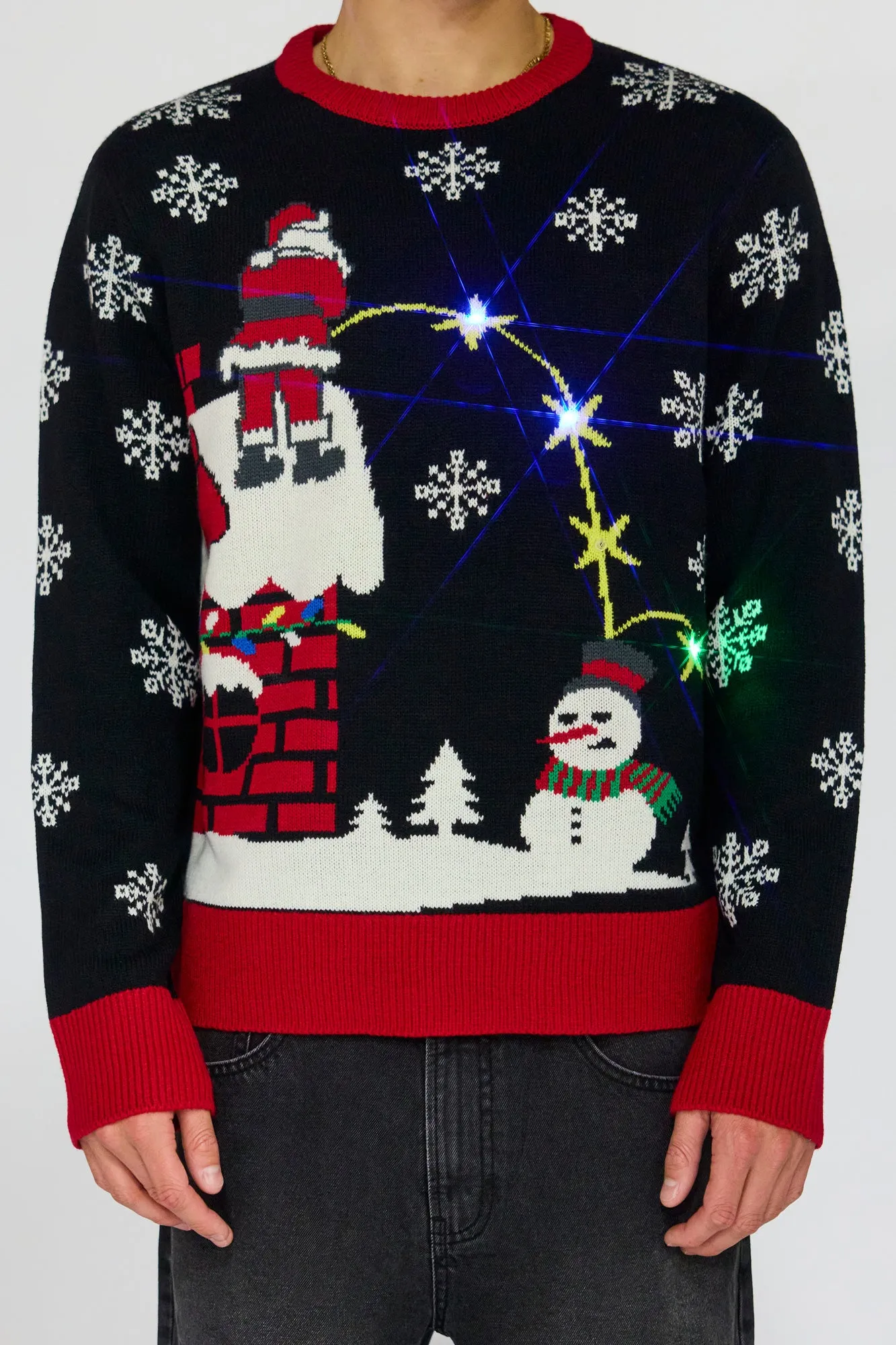 Bad Santa Light-Up Christmas Sweater sold by Urban Planet product image thumbnail 4