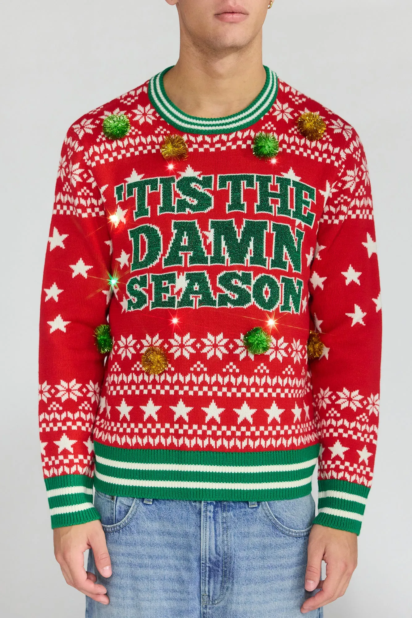 Jacquard Knit Pom Pom Christmas Sweater sold by Urban Planet product image thumbnail 4