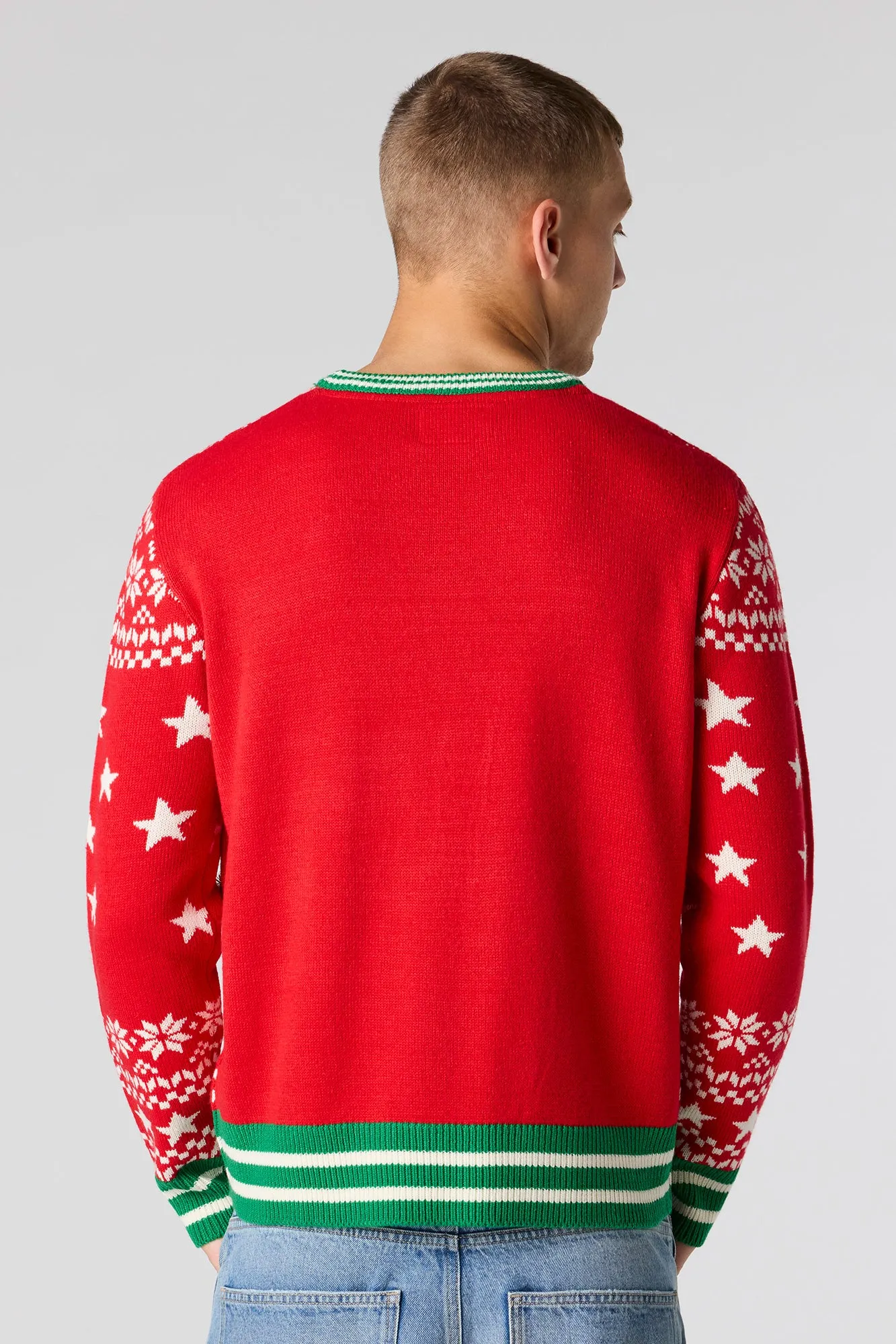 Jacquard Knit Pom Pom Christmas Sweater sold by Urban Planet product image thumbnail 2