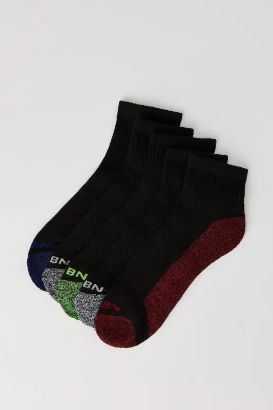 Jacquard Knit Quarter Socks (5 Pack) sold by Urban Planet