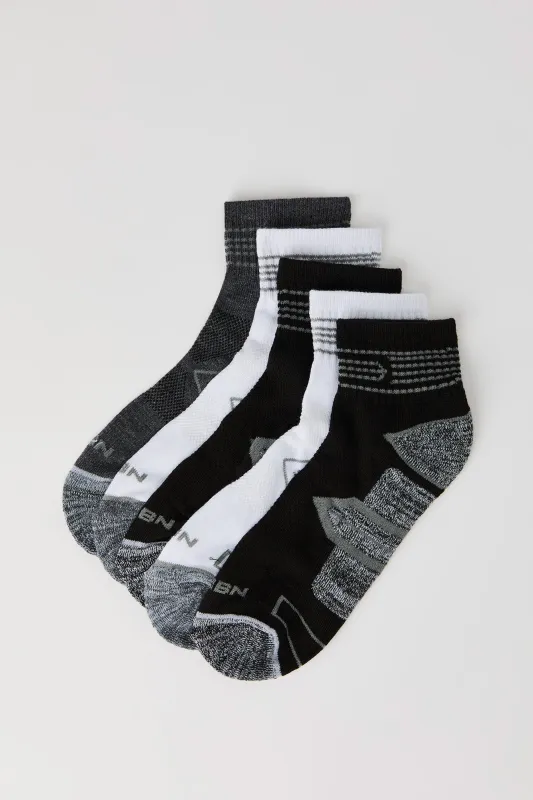 Jacquard Knit Quarter Socks (5 Pack) sold by Urban Planet