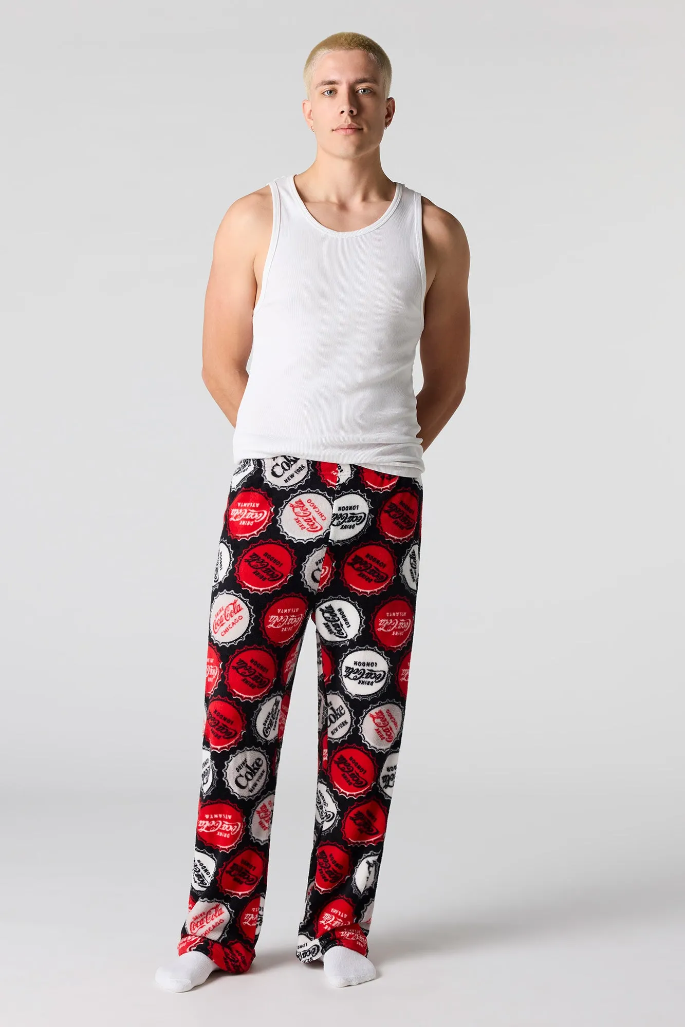 Coke Printed Plush Pajama Pant sold by Urban Planet product image thumbnail 5