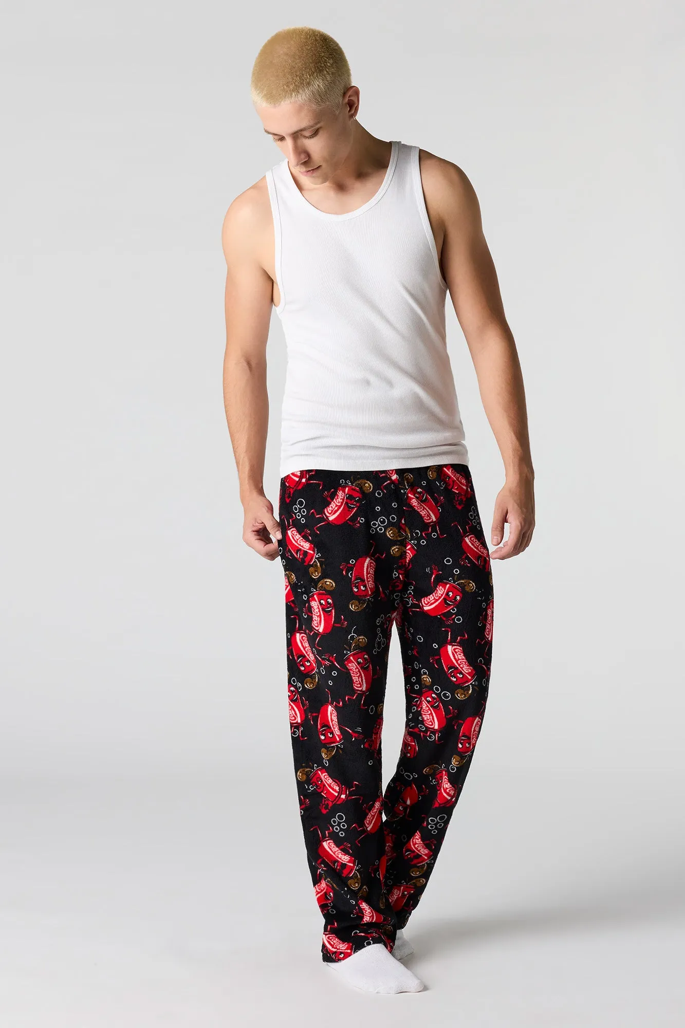 Coke Printed Plush Pajama Pant sold by Urban Planet product image thumbnail 2