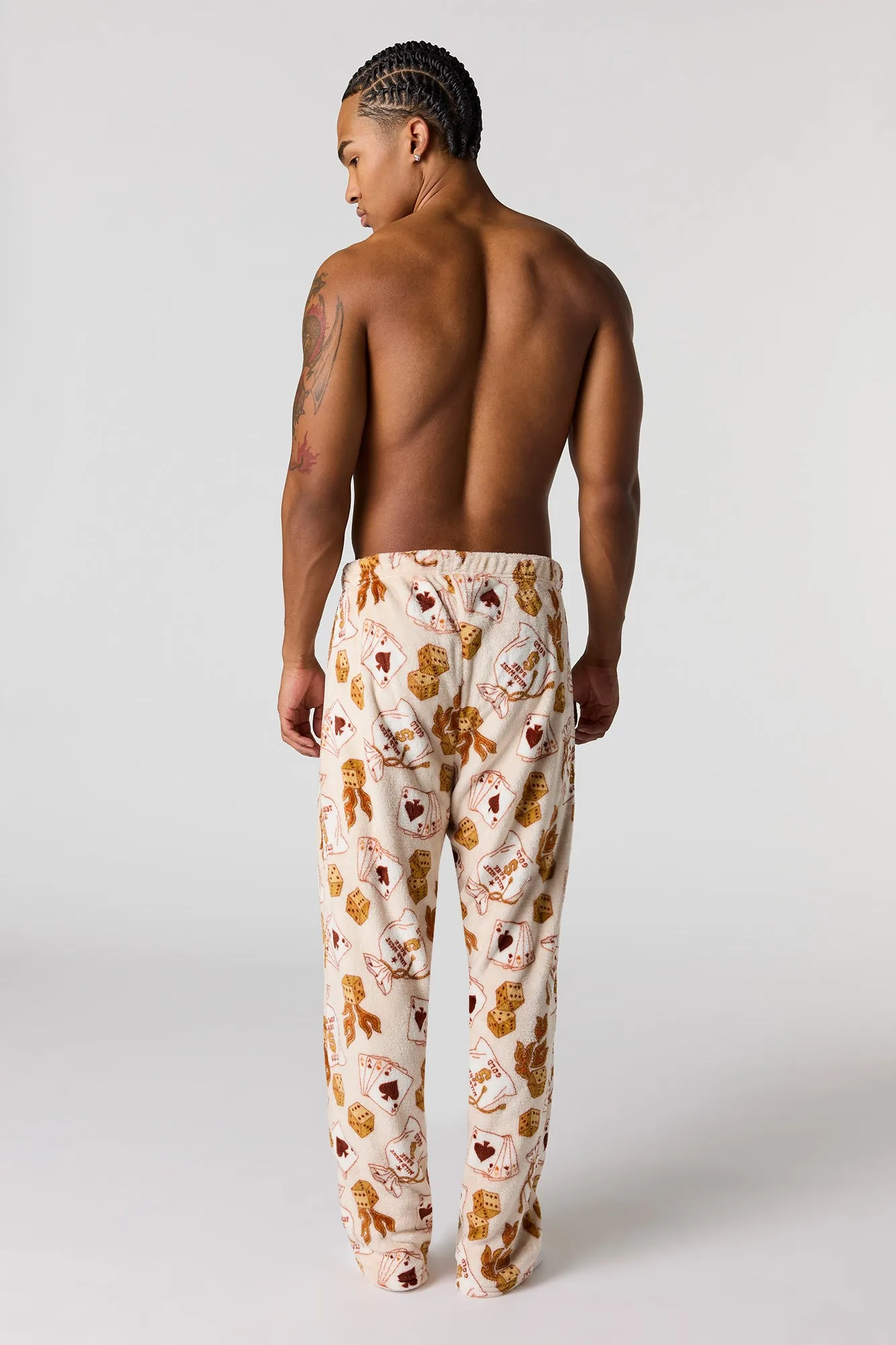 Printed Plush Pajama Pant sold by Urban Planet product image thumbnail 3