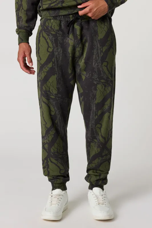 Legendary Graphic Camo Fleece Jogger sold by Urban Planet