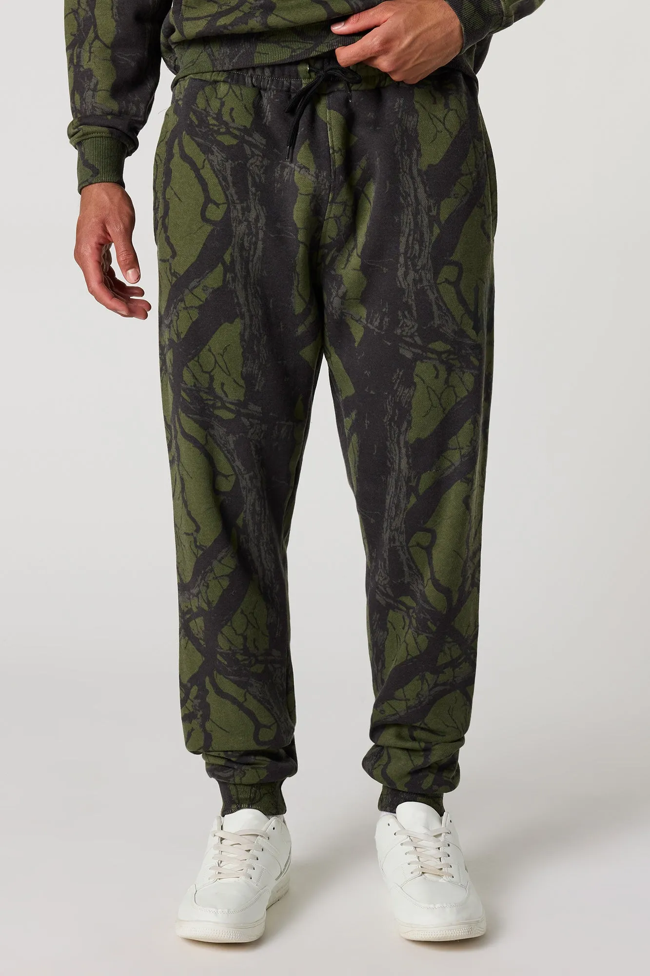 Legendary Graphic Camo Fleece Jogger sold by Urban Planet