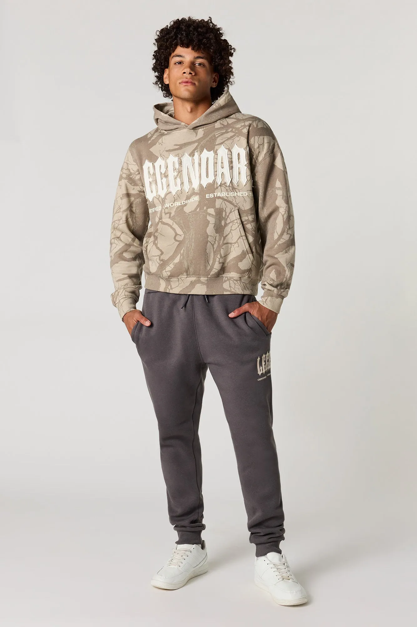 Legendary Patch Camo Boxy Fleece Hoodie sold by Urban Planet product image thumbnail 3