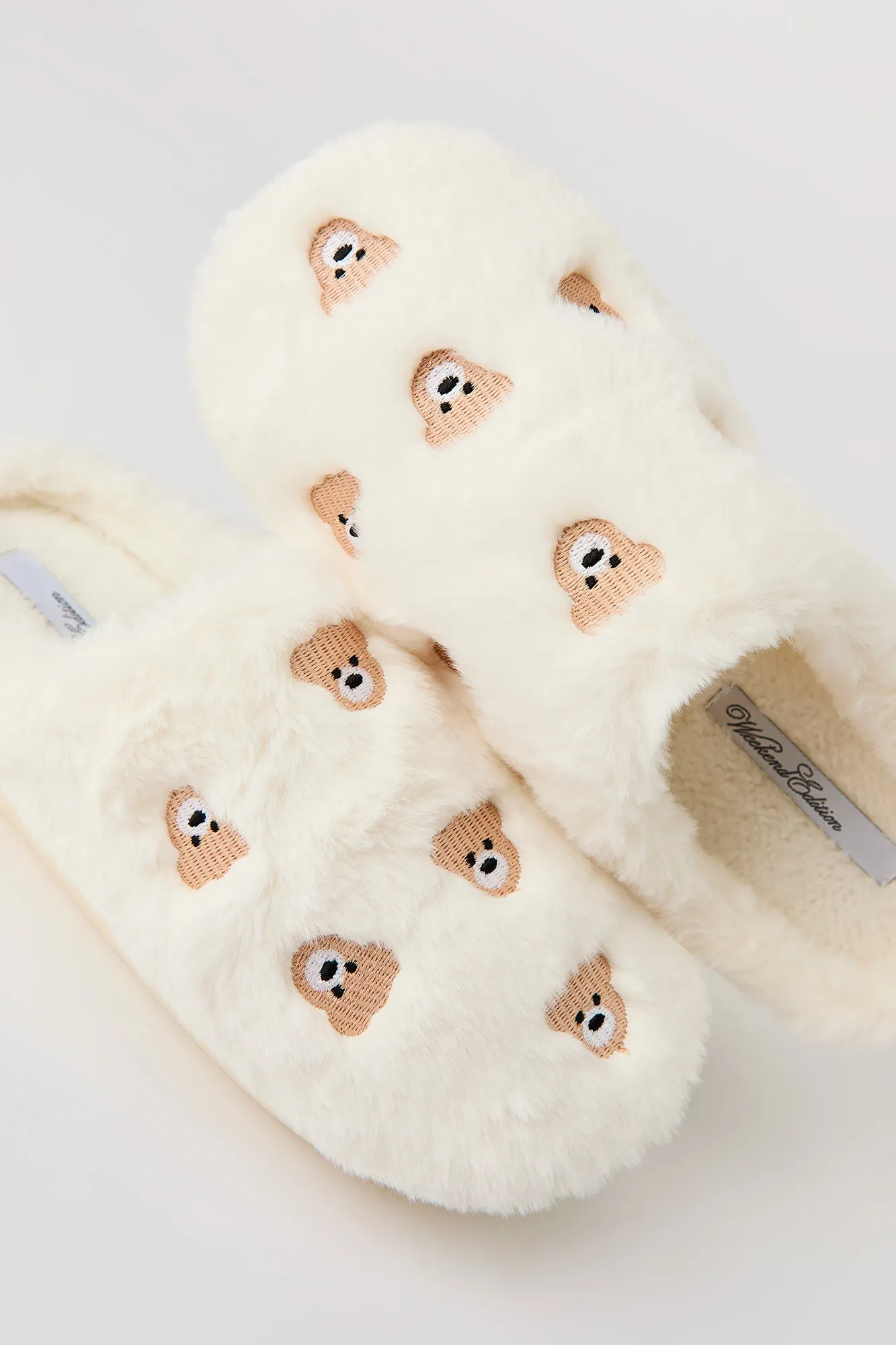 Bear Embroidered Slippers sold by Urban Planet product image thumbnail 5