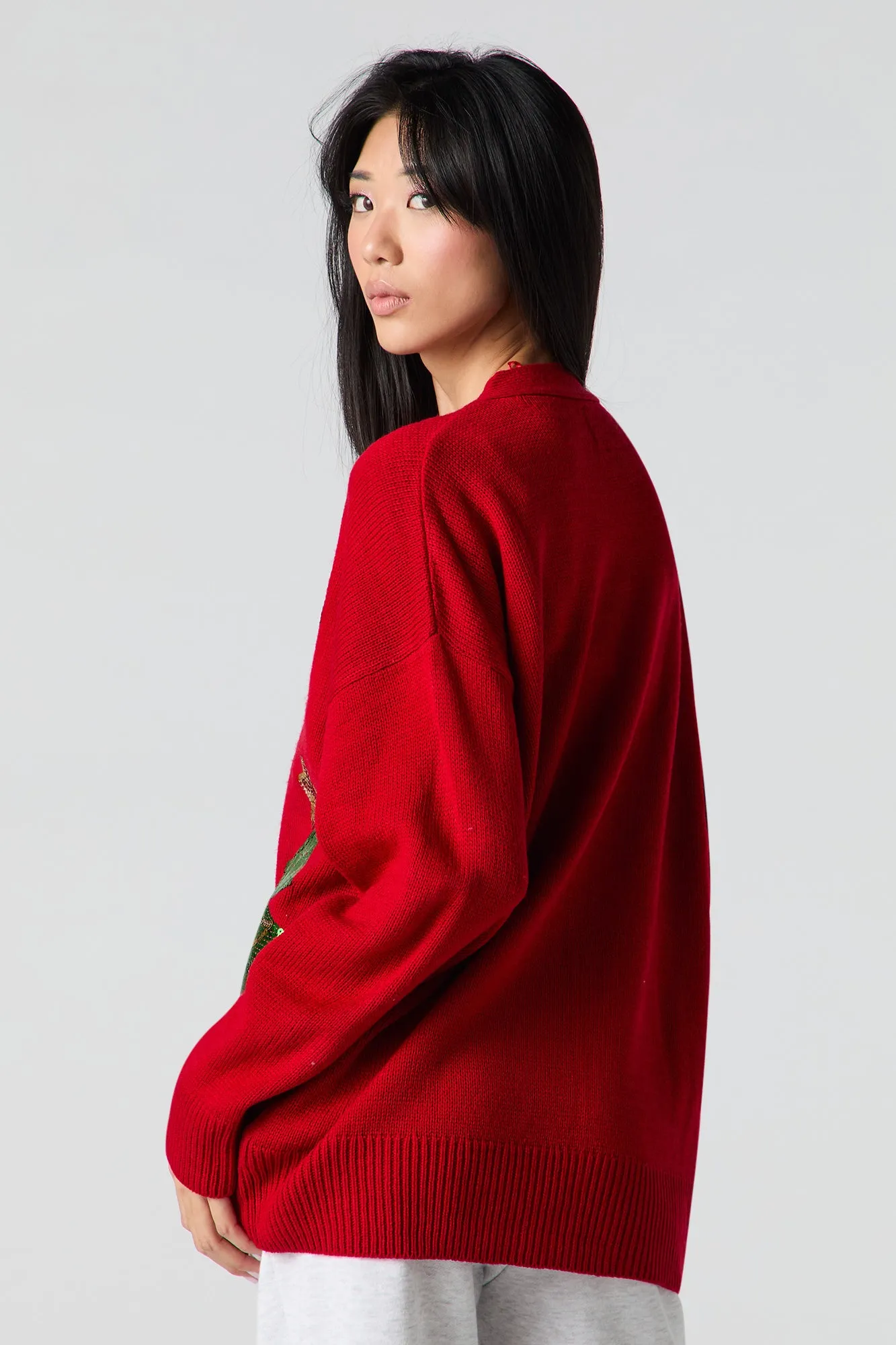 Sequin Christmas Cardigan sold by Urban Planet product image thumbnail 2