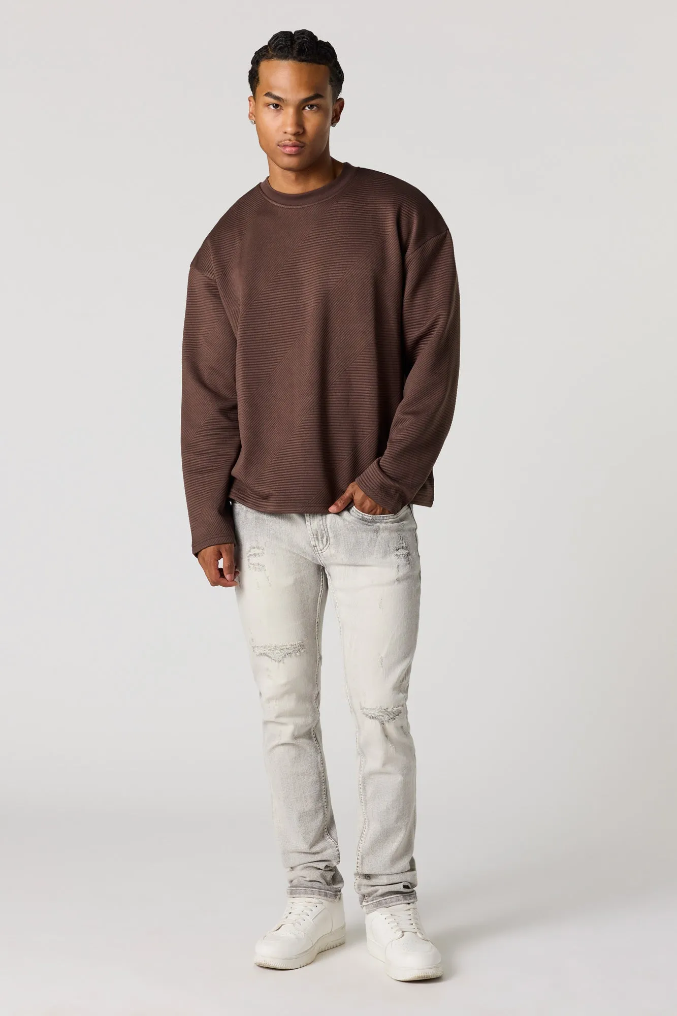 Ripped Skinny Grey Jean sold by Urban Planet product image thumbnail 3