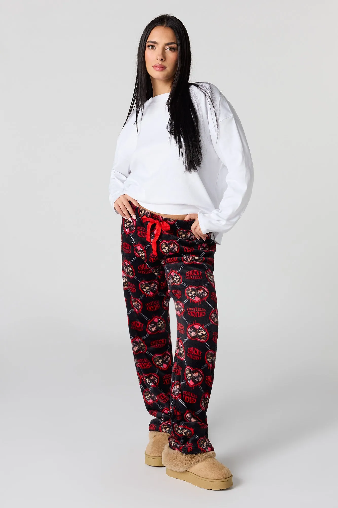 Plush Printed Pajama Pant sold by Urban Planet