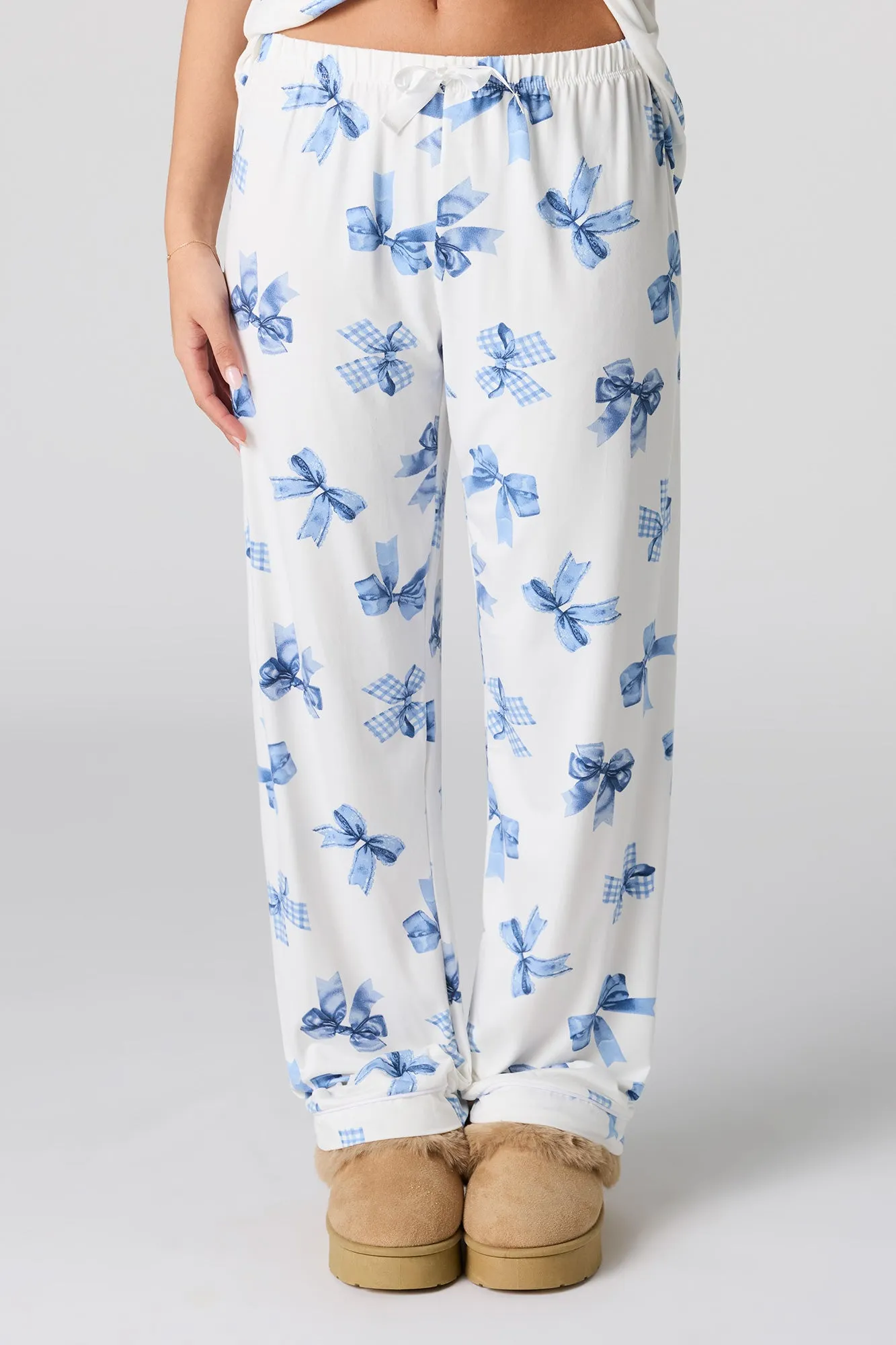 Soft Button-Up Top & Pant Pajama Set sold by Urban Planet product image thumbnail 3