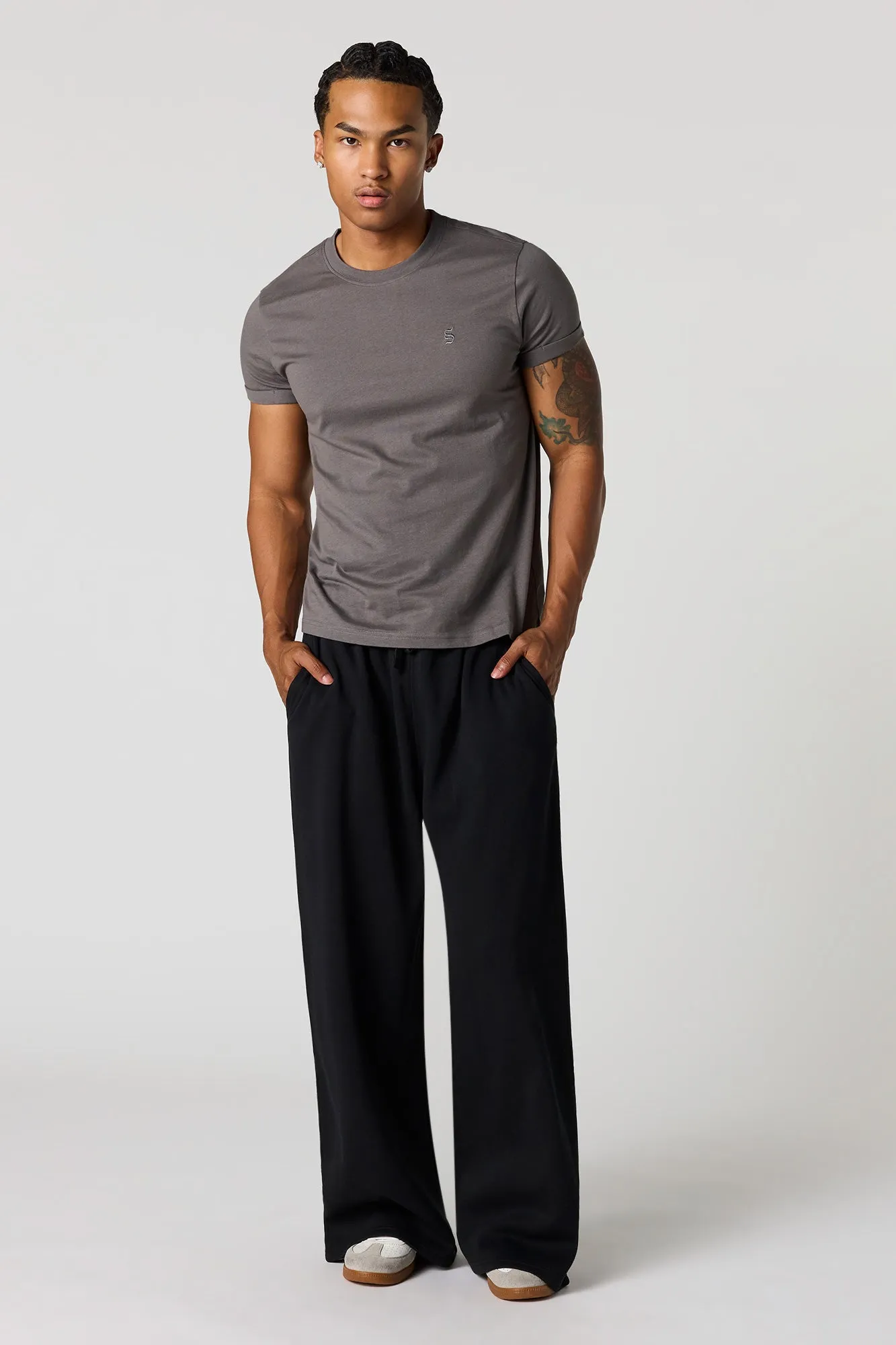 Fleece Wide Leg Sweatpant sold by Urban Planet product image thumbnail 5