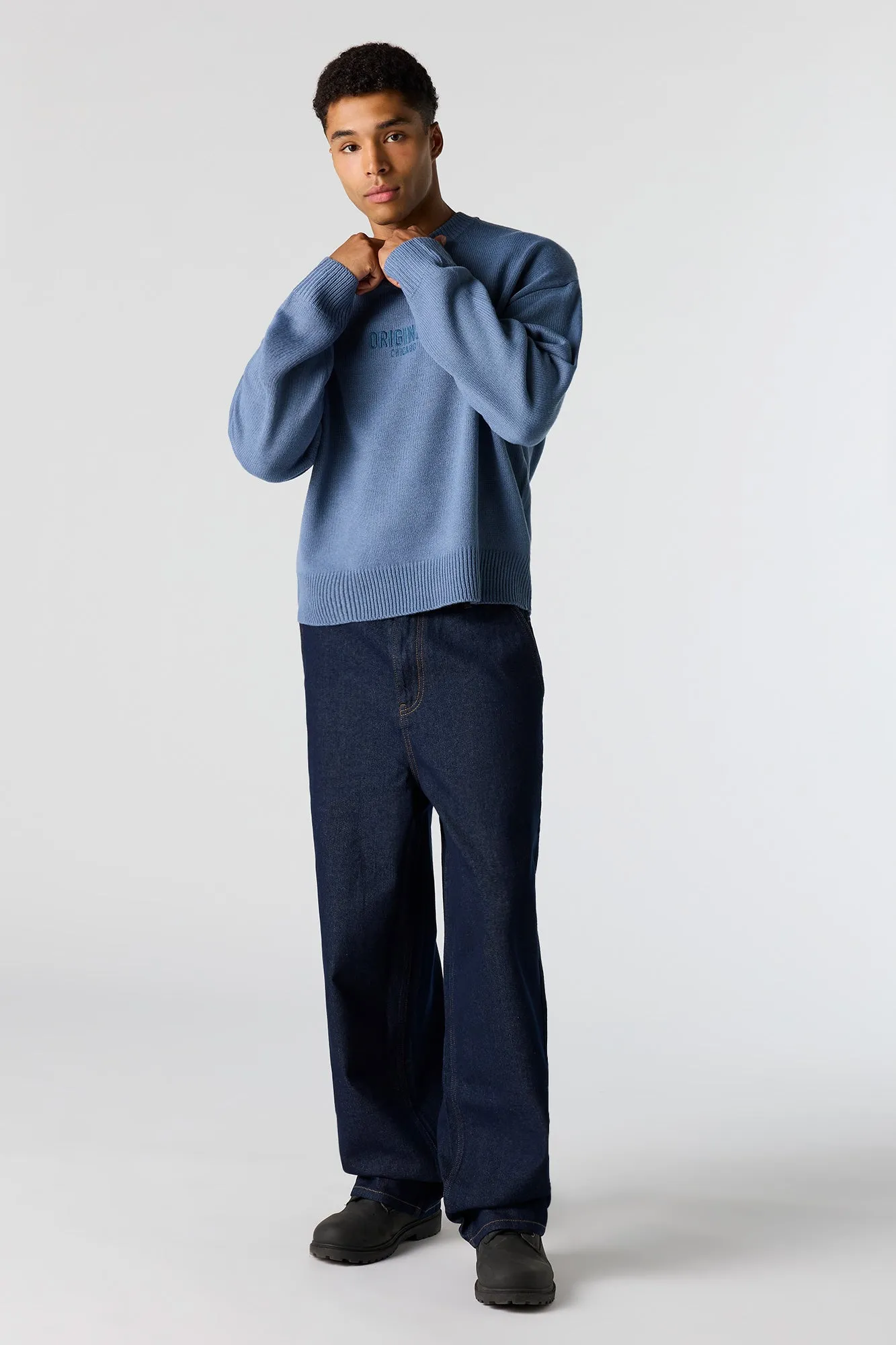 Embroidered Boxy Sweater sold by Urban Planet product image thumbnail 3