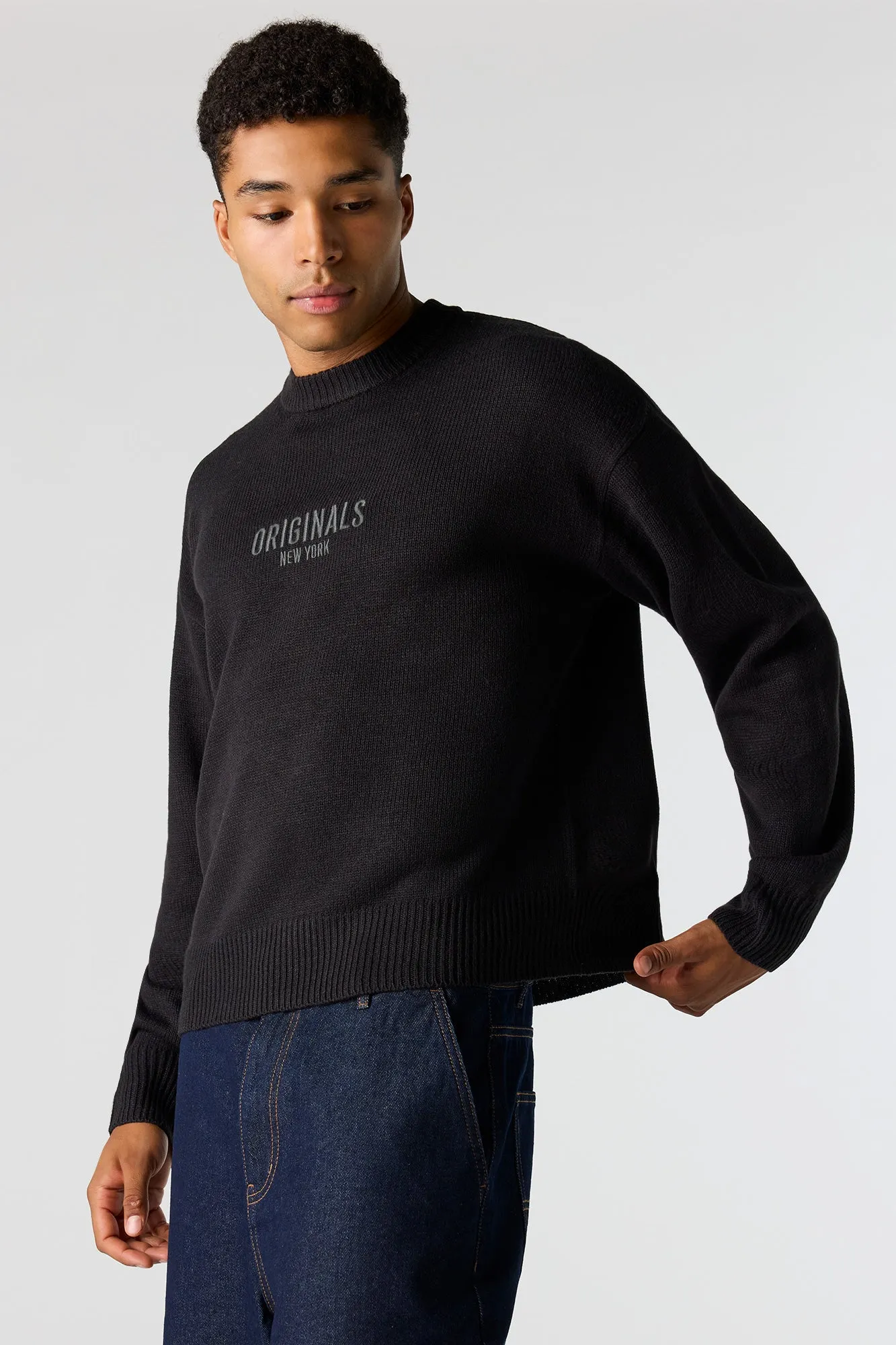 Embroidered Boxy Sweater sold by Urban Planet product image thumbnail 5