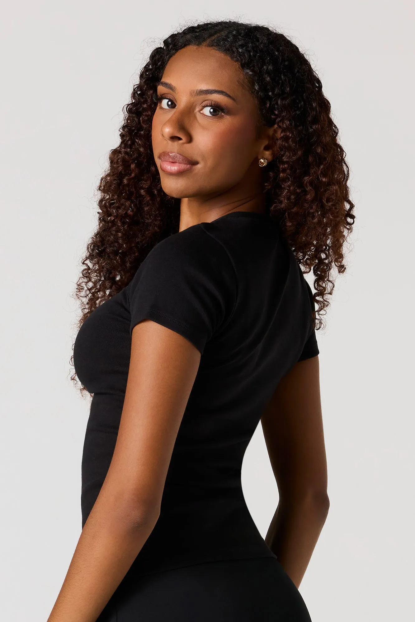 Ribbed T-Shirt sold by Urban Planet product image thumbnail 5