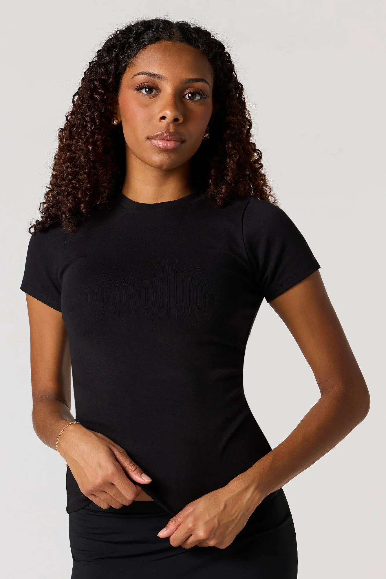 Ribbed T-Shirt sold by Urban Planet product image thumbnail 4
