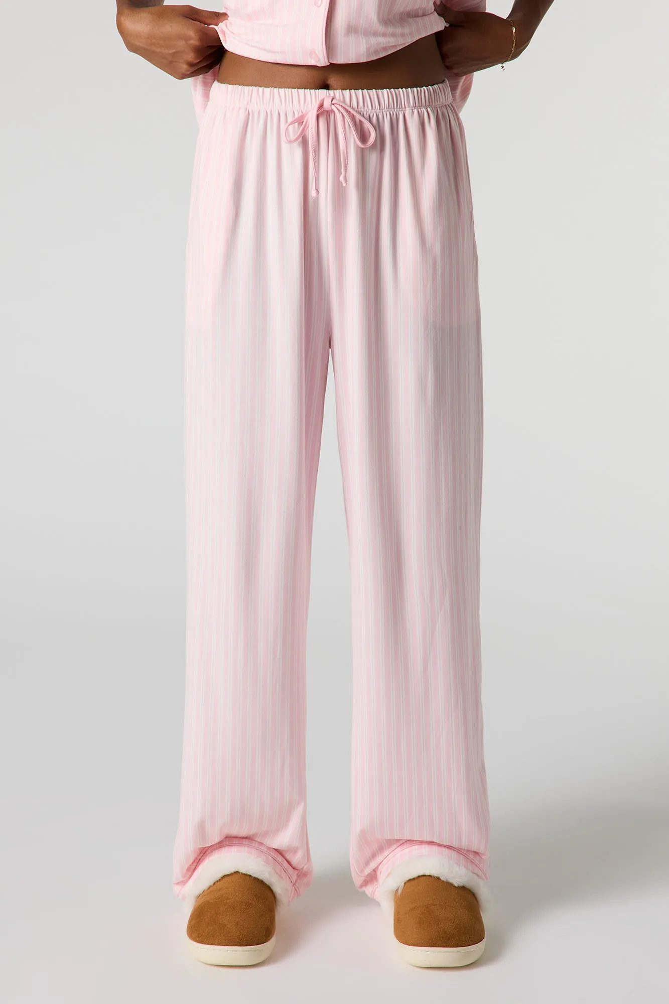 Collared Button-Up Top & Pant Pajama Set sold by Urban Planet product image thumbnail 3