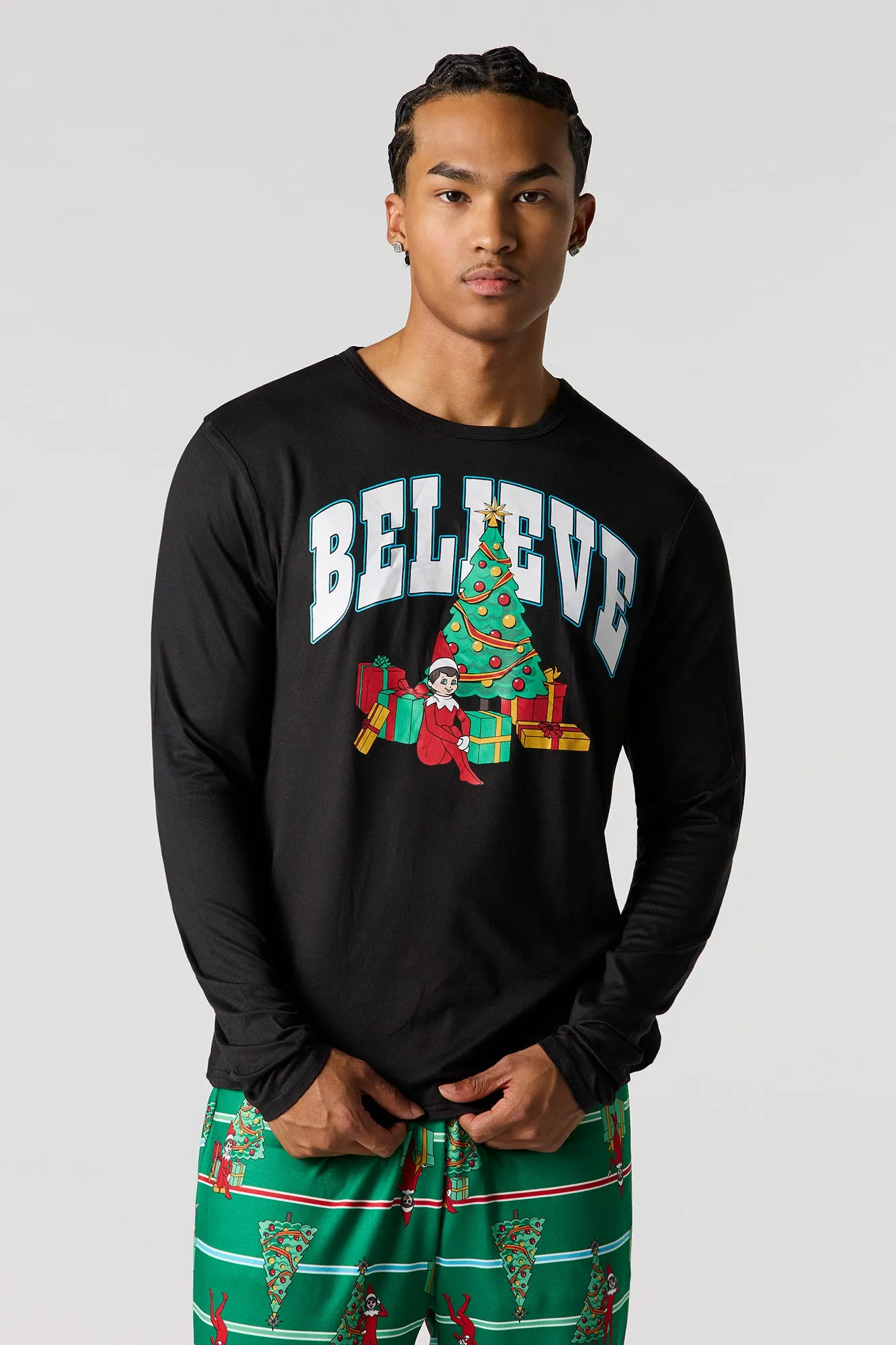 Mens Fammy Jammies Gift Elf on the Shelf Pajama Set sold by Urban Planet product image thumbnail 2