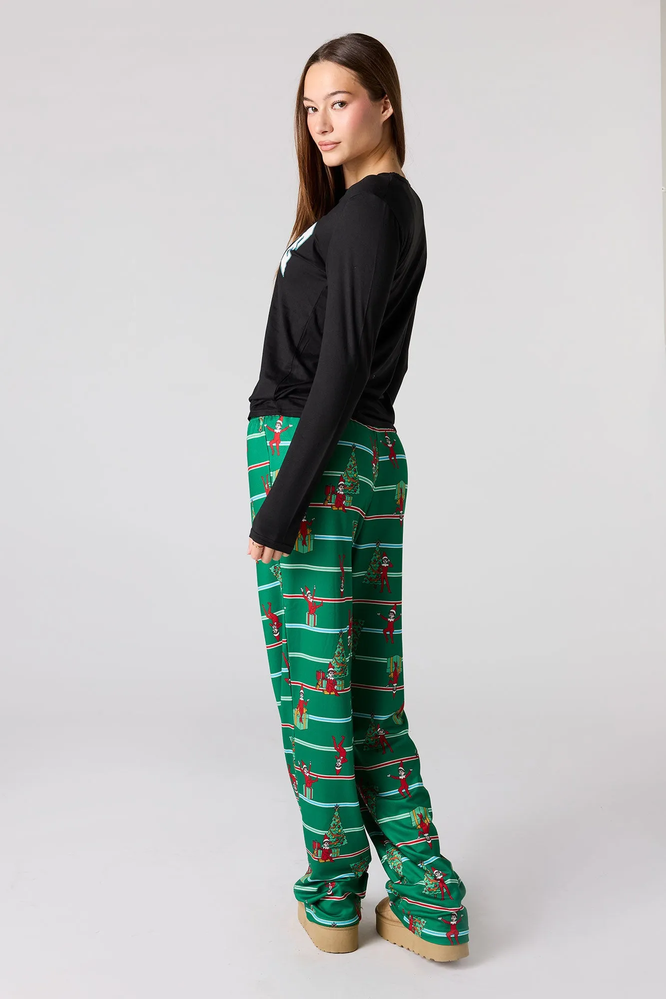 Womens Fammy Jammies Gift Elf on the Shelf Pajama Set sold by Urban Planet product image thumbnail 4